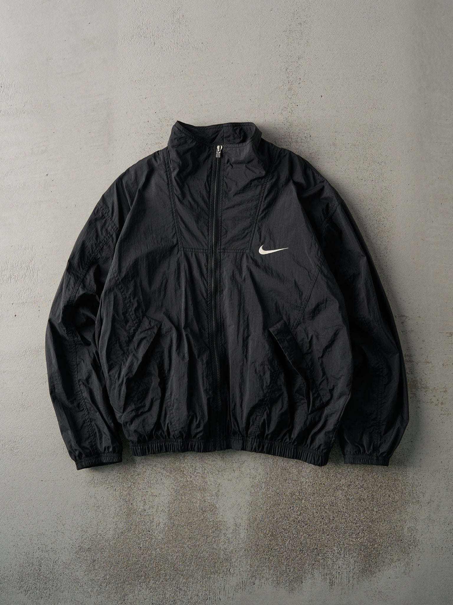 Vintage 90s Black Nike Windbreaker Jacket (L)