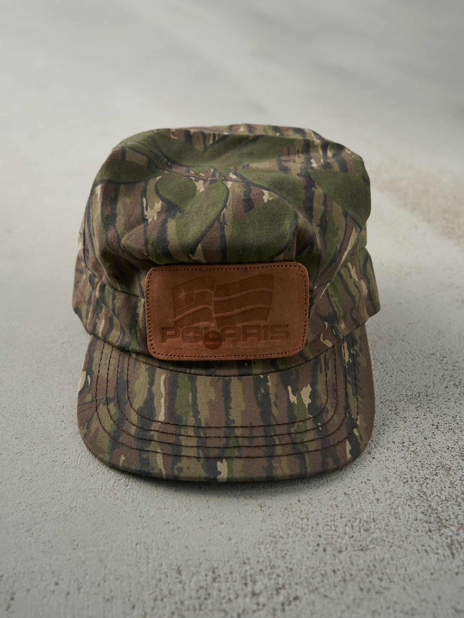 Vintage 90s Camo Polaris Army Snapback Hat