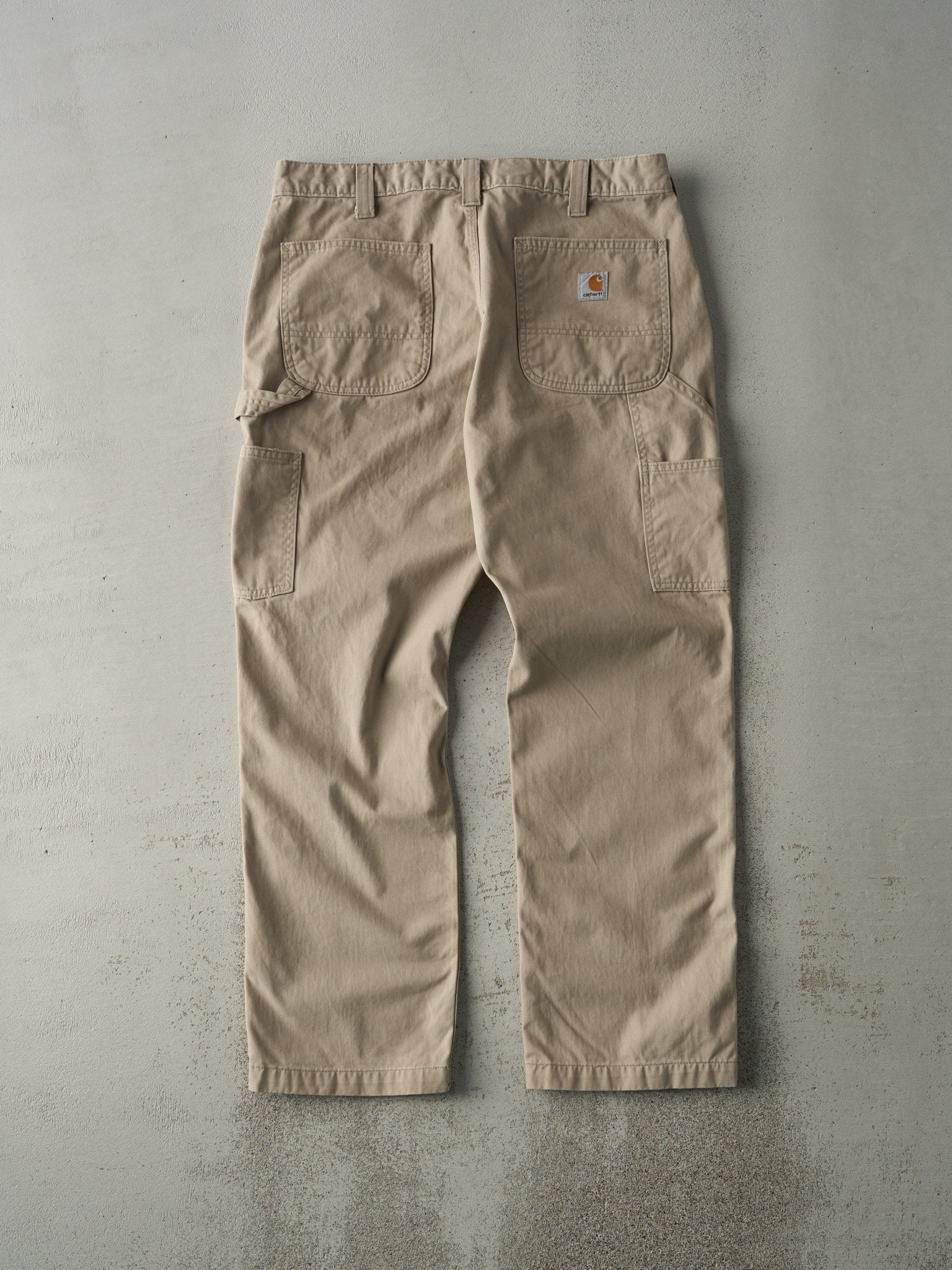 Vintage Y2K Beige Carhartt Light Weight Carpenter Pants (34x30)