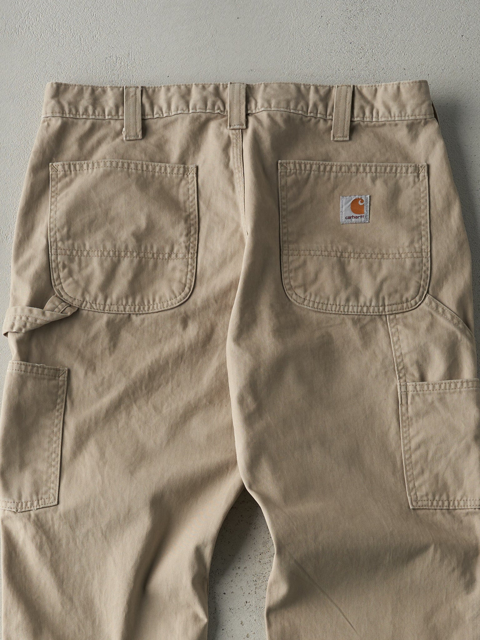 Vintage Y2K Beige Carhartt Light Weight Carpenter Pants (34x30)