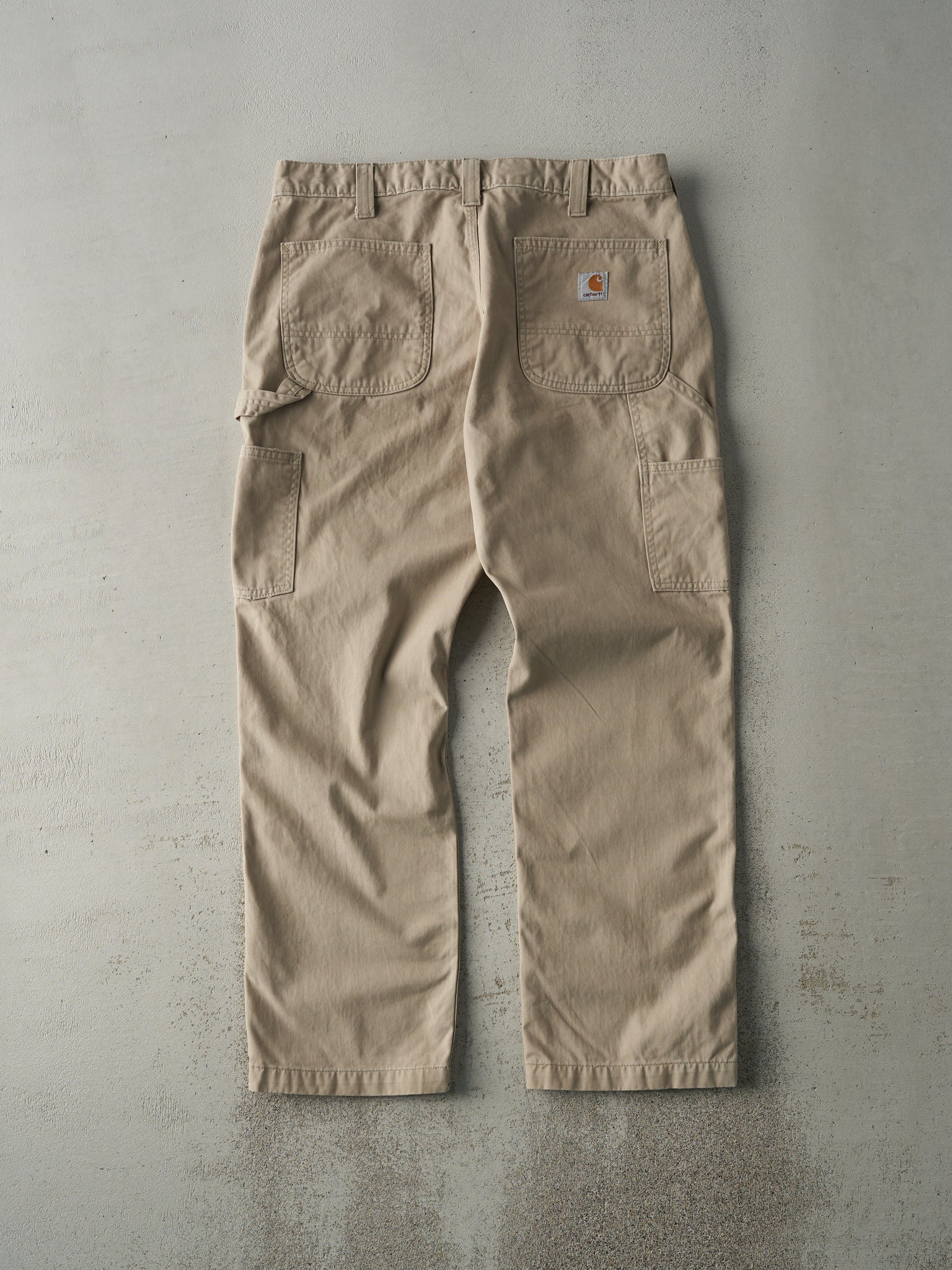 Vintage Y2K Beige Carhartt Light Weight Carpenter Pants (34x30)