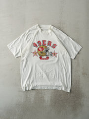 Vintage 80s White San Fransisco 49ers Single Stitch Tee (M)