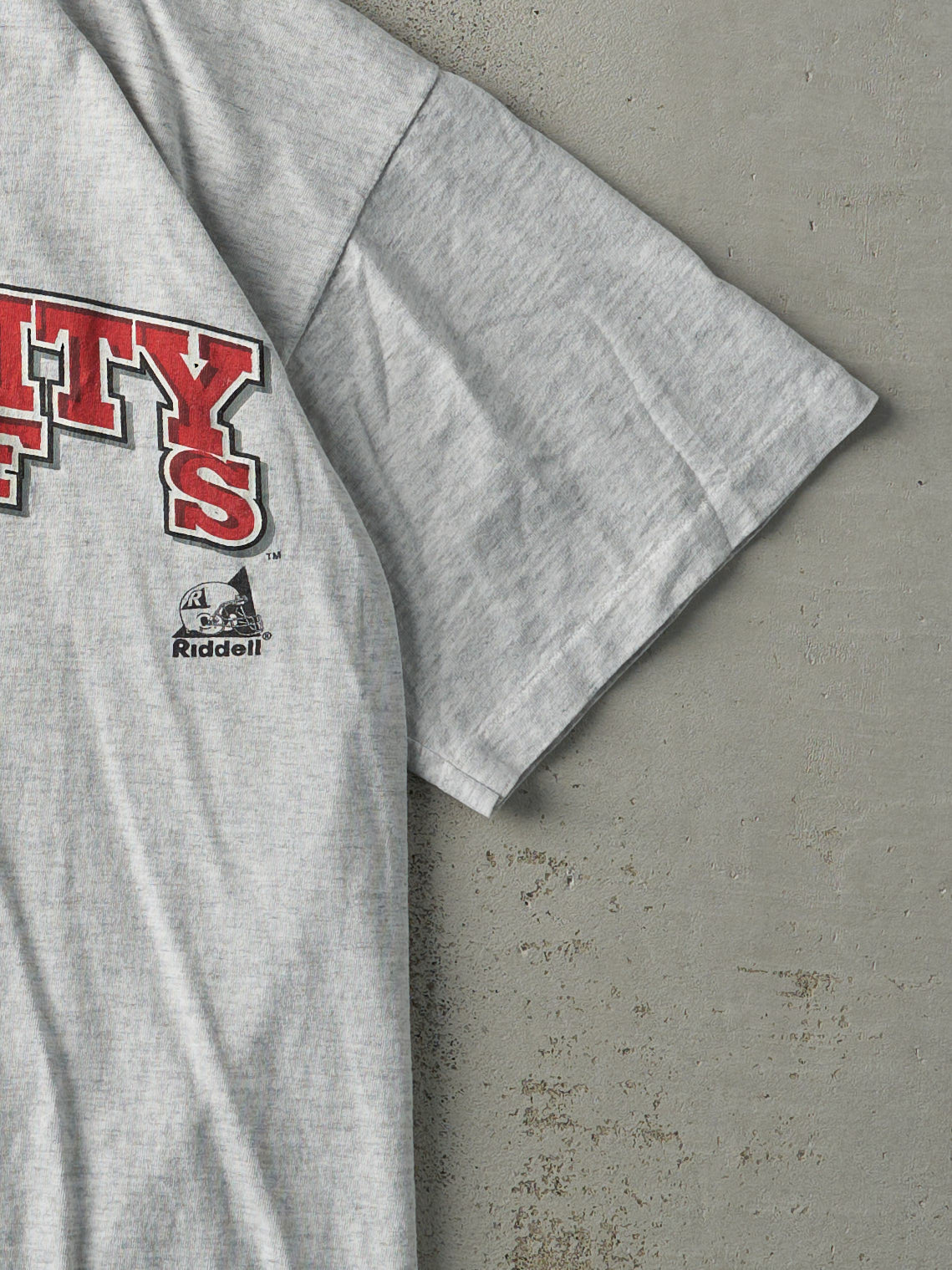 Vintage 96' Heather Grey Kansas City Chiefs Single Stitch Tee (M)