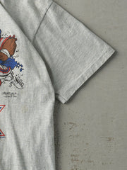 Vintage 92' Heather Grey XXVI Super Bowl Buffalo vs Washington Single Stitch Tee (M)