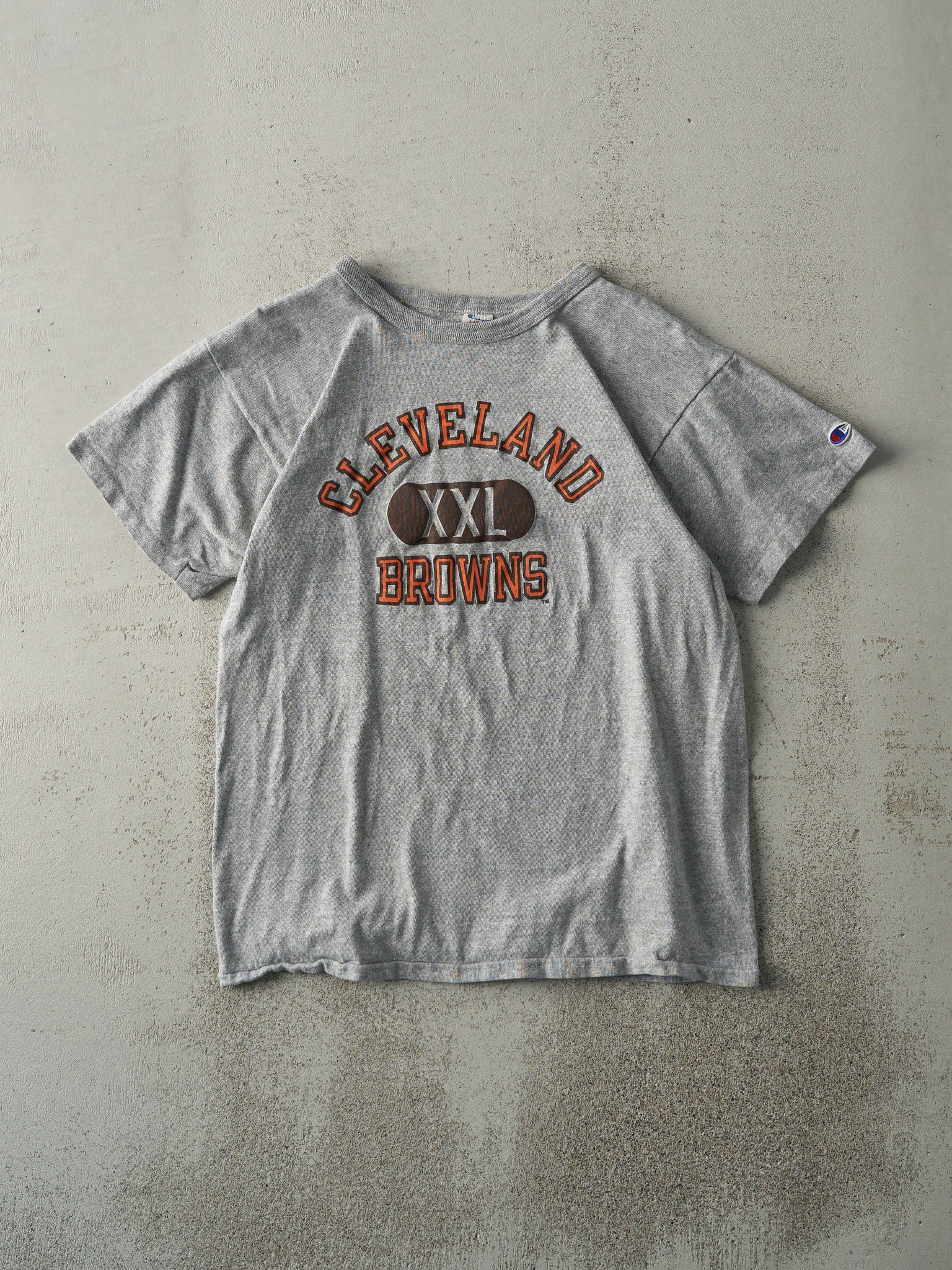 Vintage 80s Grey Cleveland Browns Champion Tee (S)