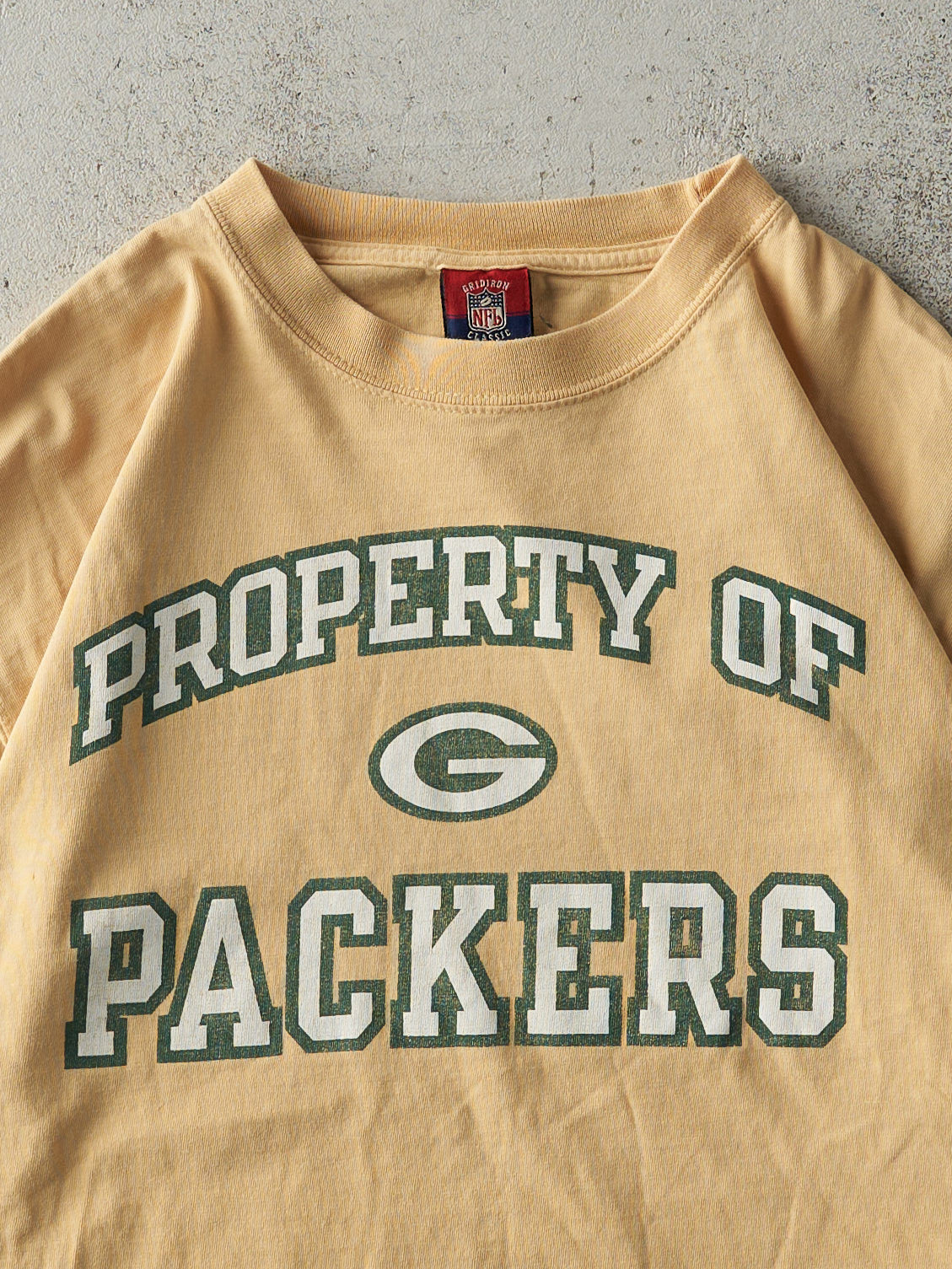 Vintage Y2K Yellow Green Bay Packers Tee (M)