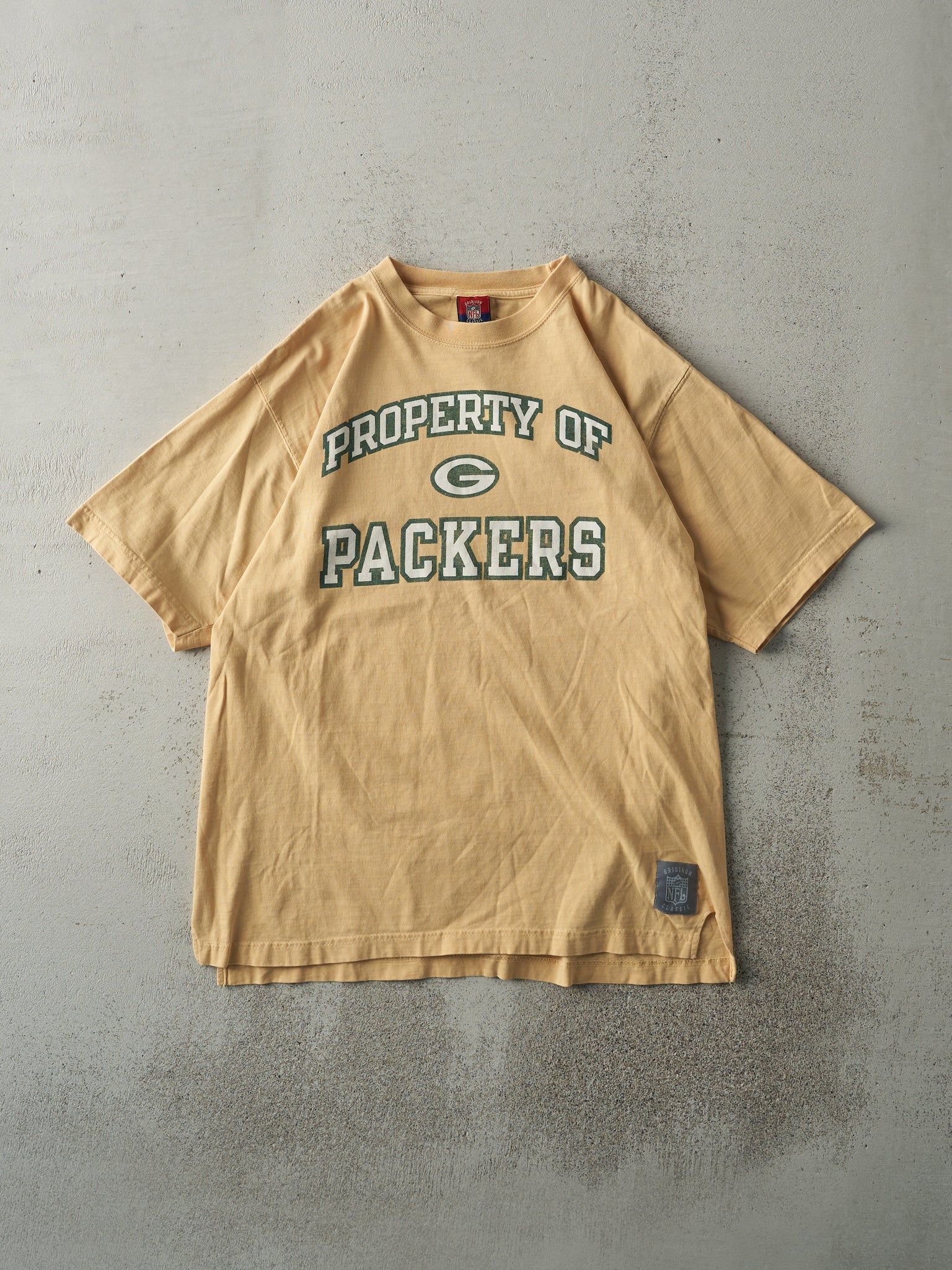 Vintage Y2K Yellow Green Bay Packers Tee (M)