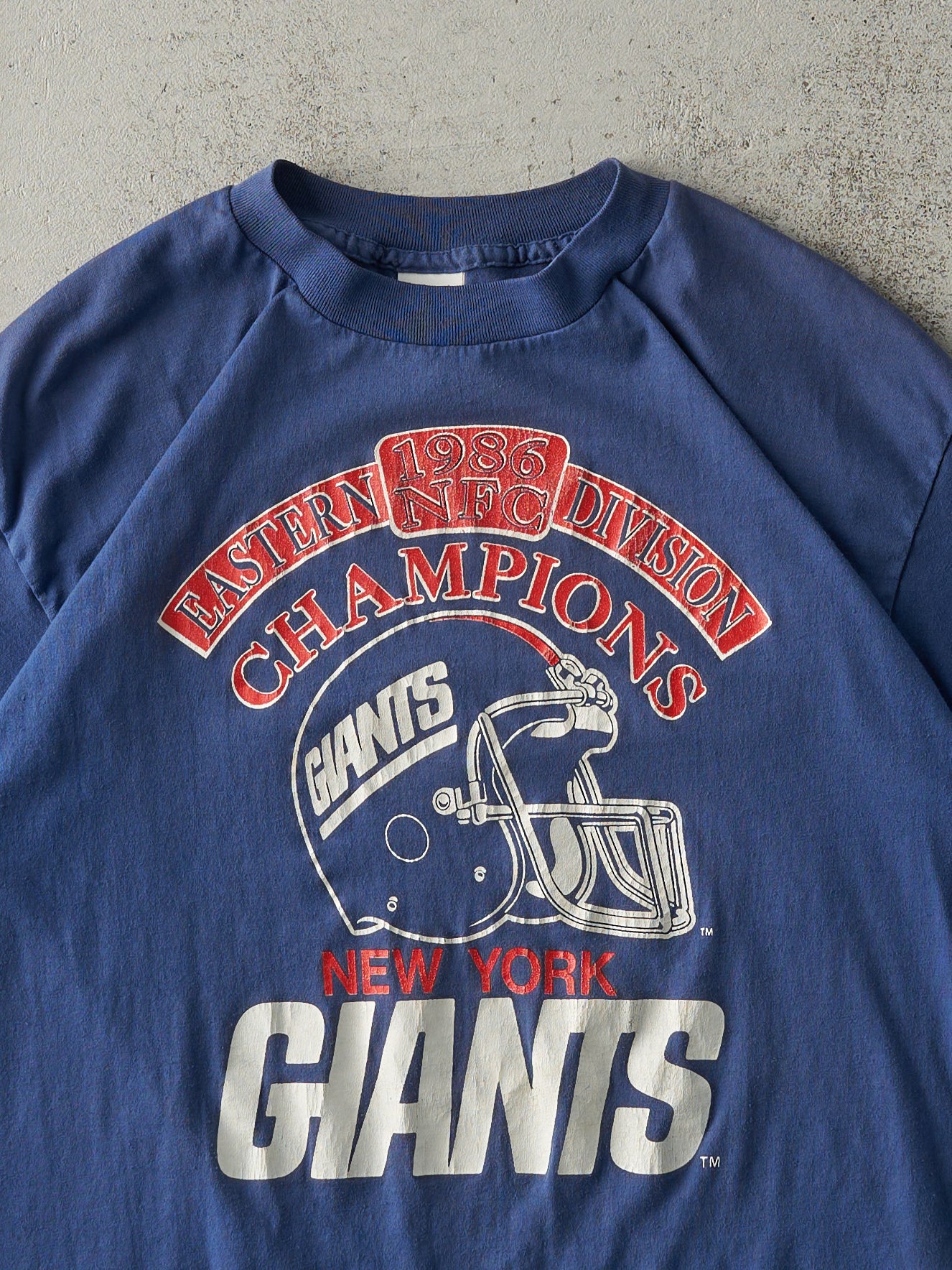 Vintage 86' Blue New York Giants NFC Eastern Devision Champs Single Stitch Tee (S)