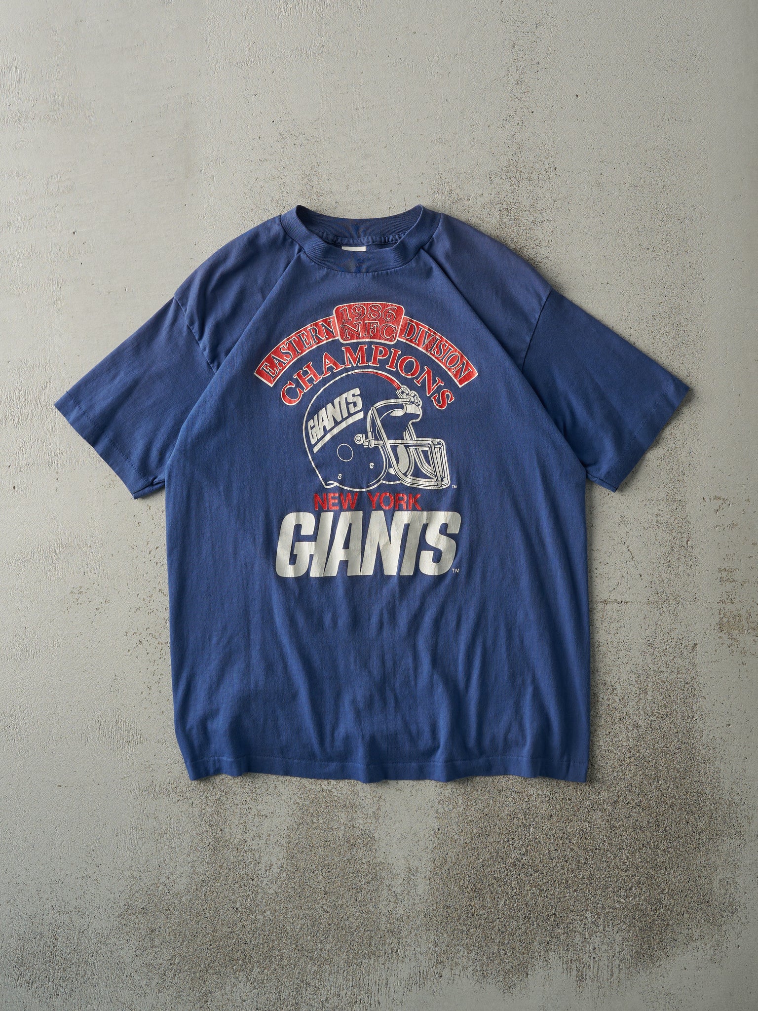 Vintage 86' Blue New York Giants NFC Eastern Devision Champs Single Stitch Tee (S)