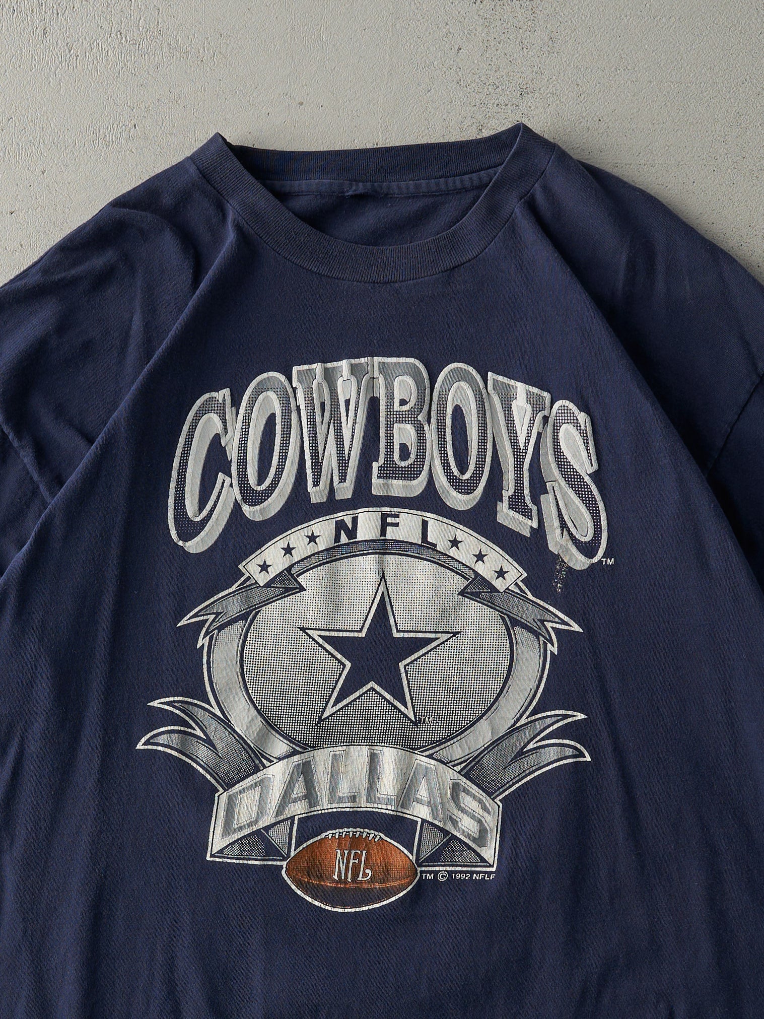 Vintage 92' Navy Blue Dallas Cowboys Tee (XL)