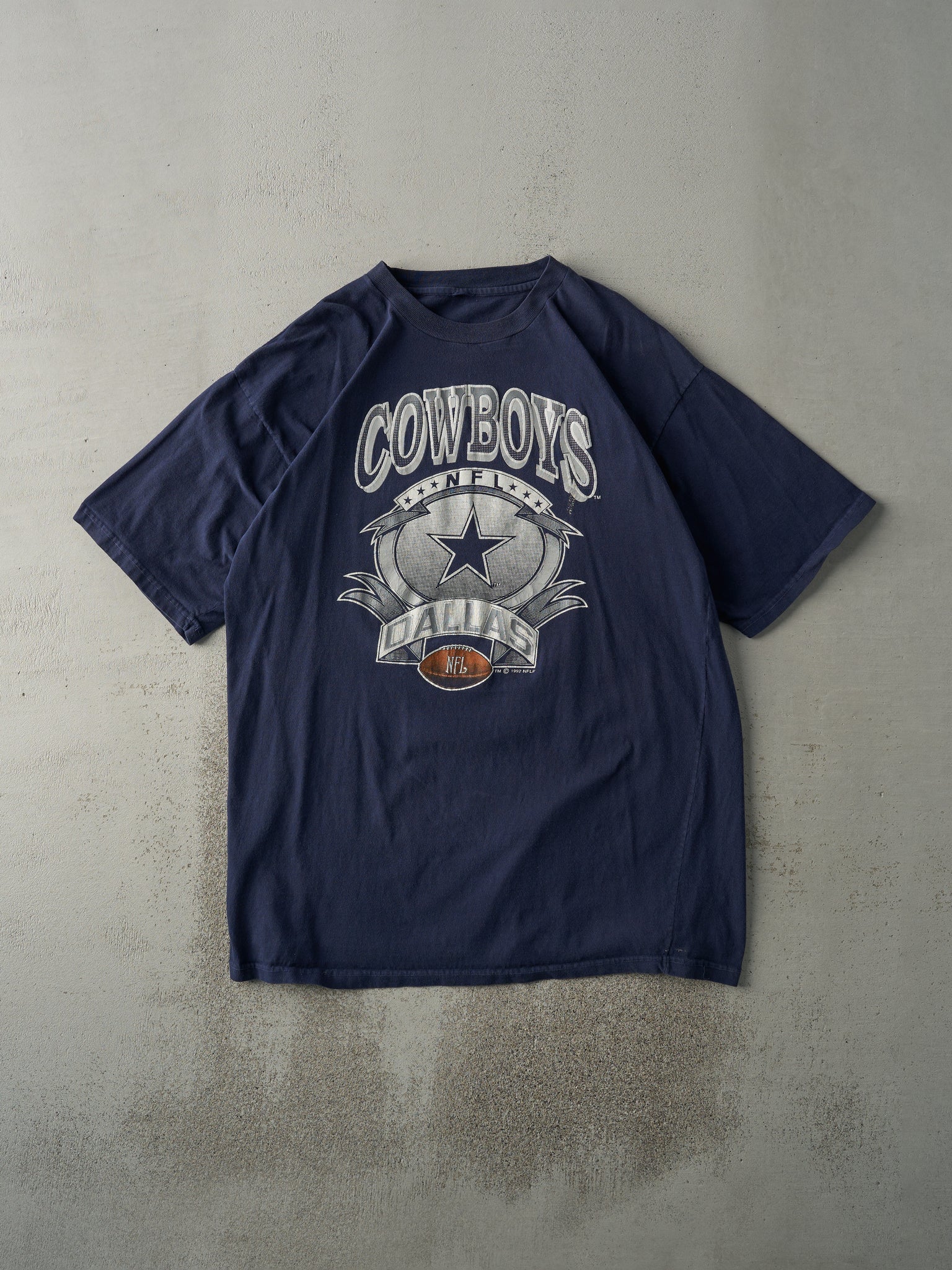 Vintage 92' Navy Blue Dallas Cowboys Tee (XL)