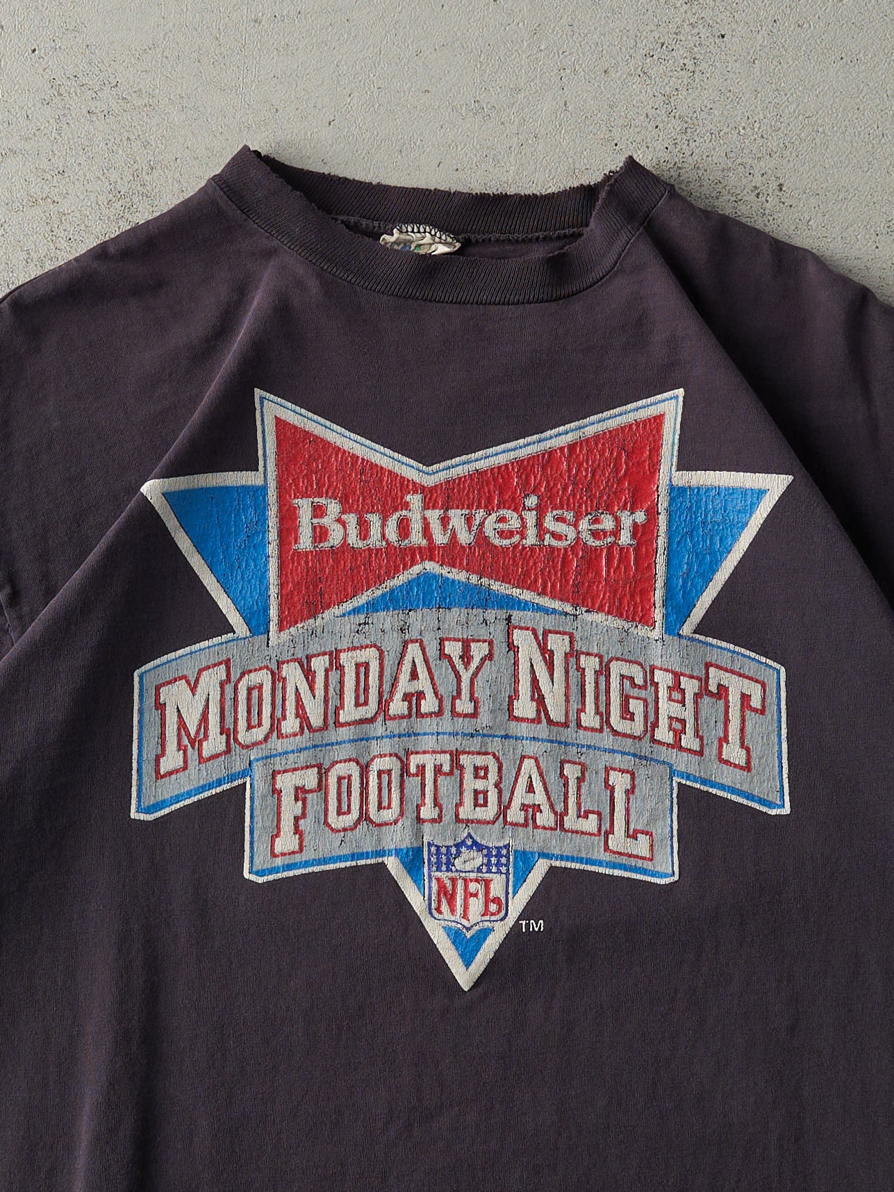 Vintage 90s Black Budweiser NFL Monday Night Football Single Stitch Tee (M/L)