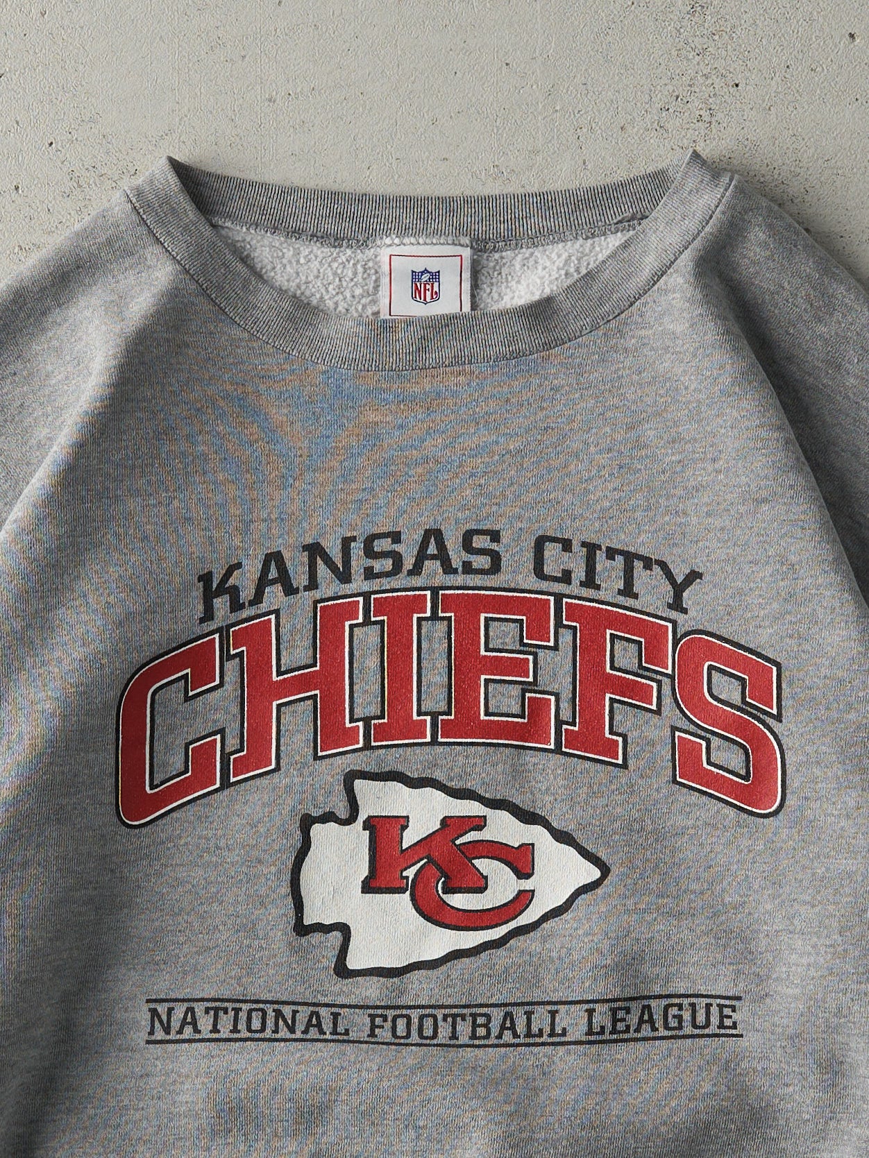 Vintage 90s Grey Kansas City Chiefs Crewneck (L)