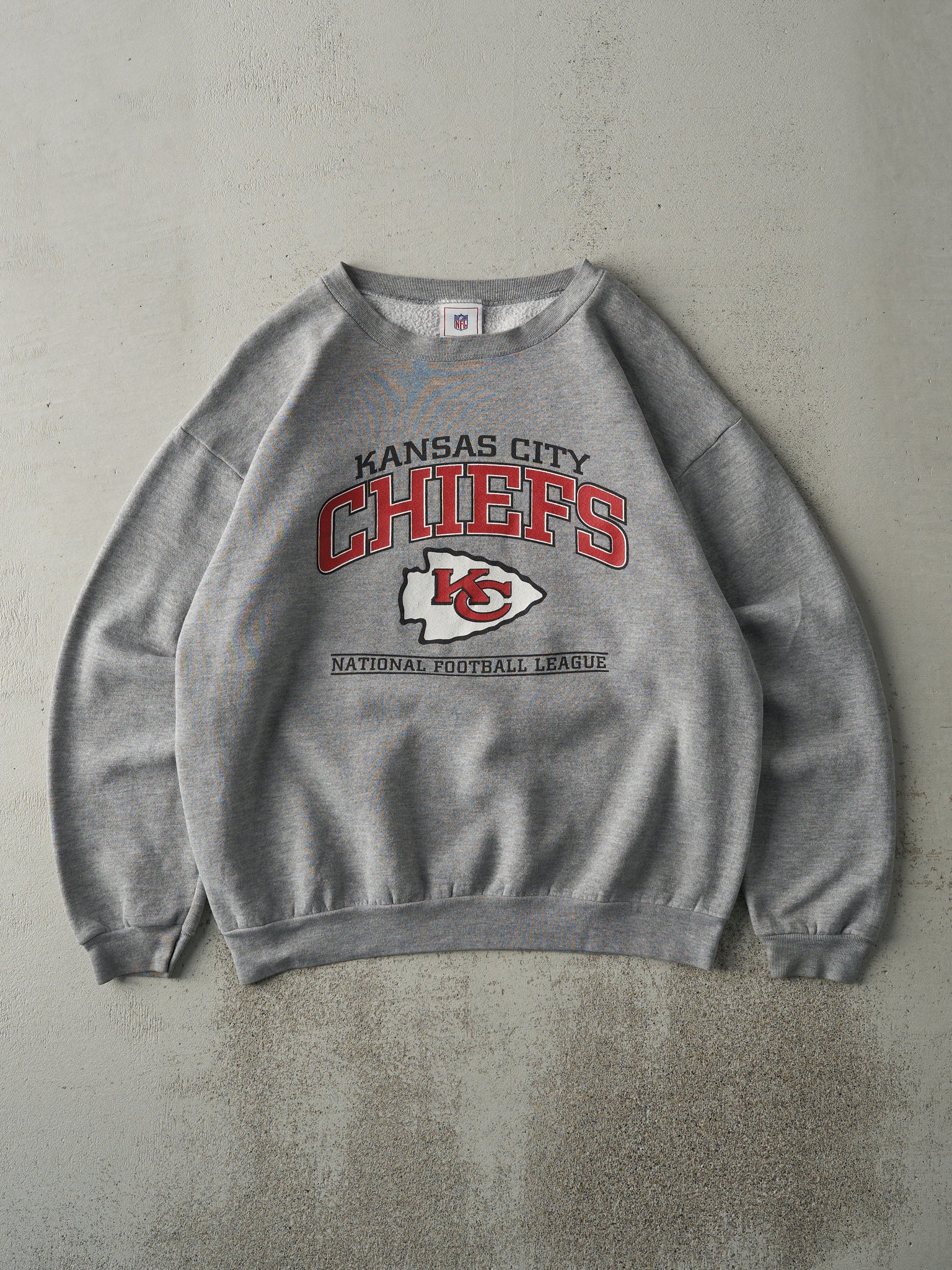 Vintage 90s Grey Kansas City Chiefs Crewneck (L)