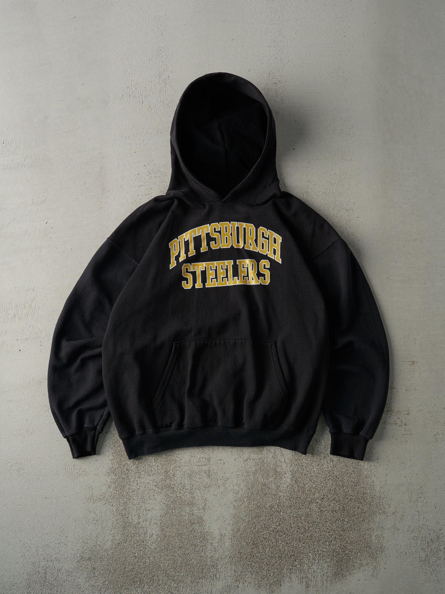 Vintage Y2K Black Pittsburgh Steelers Hoodie (L)