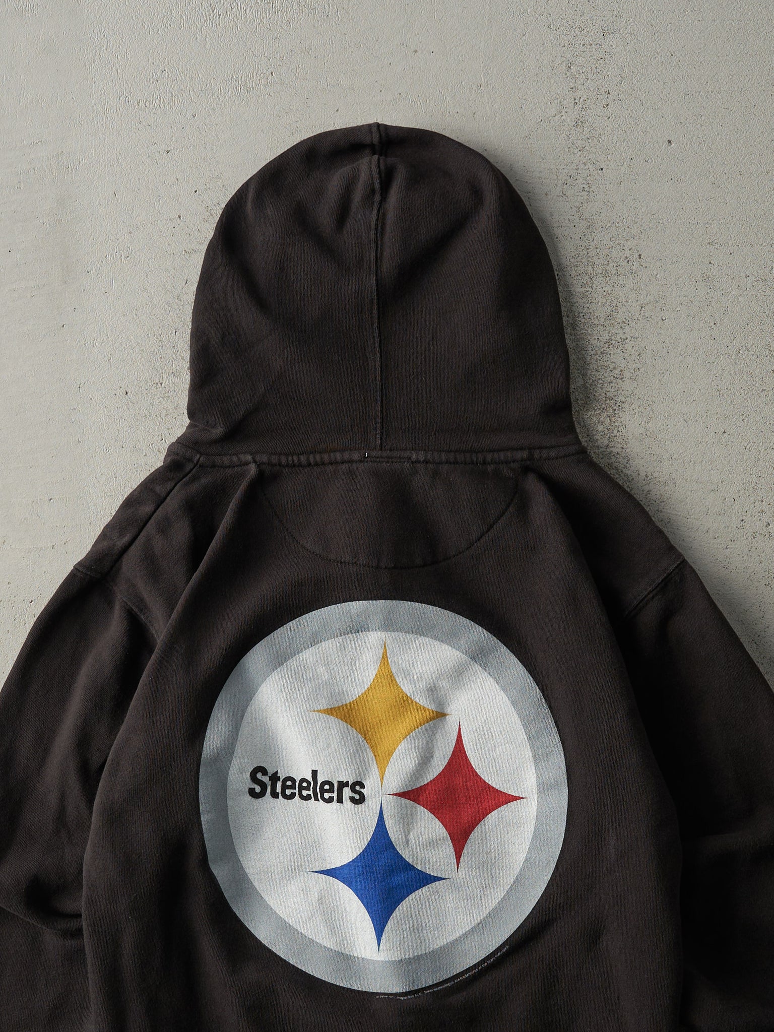 16' Black Pittsburgh Steelers Zip-Up Hoodie (M)