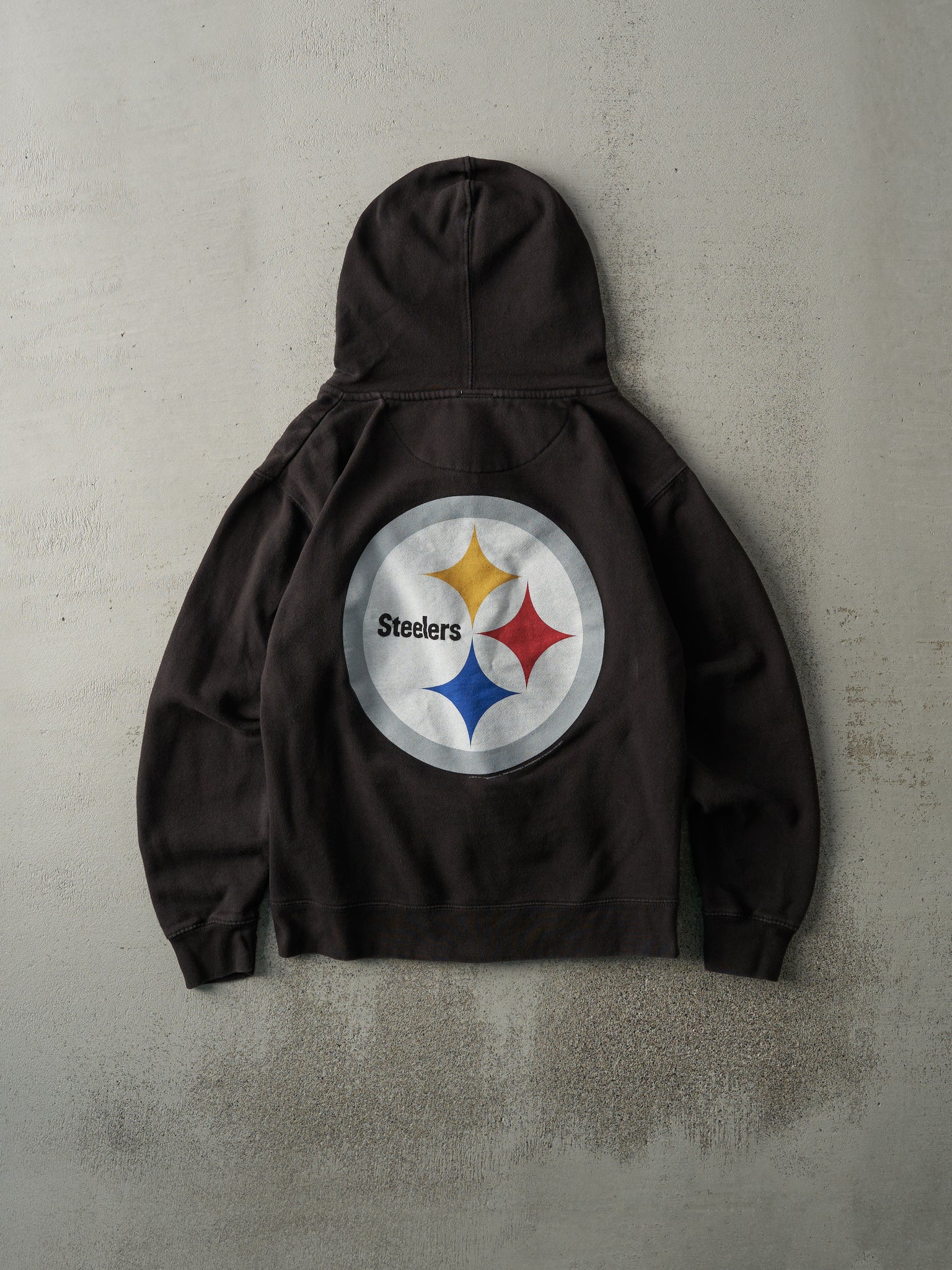 16' Black Pittsburgh Steelers Zip-Up Hoodie (M)