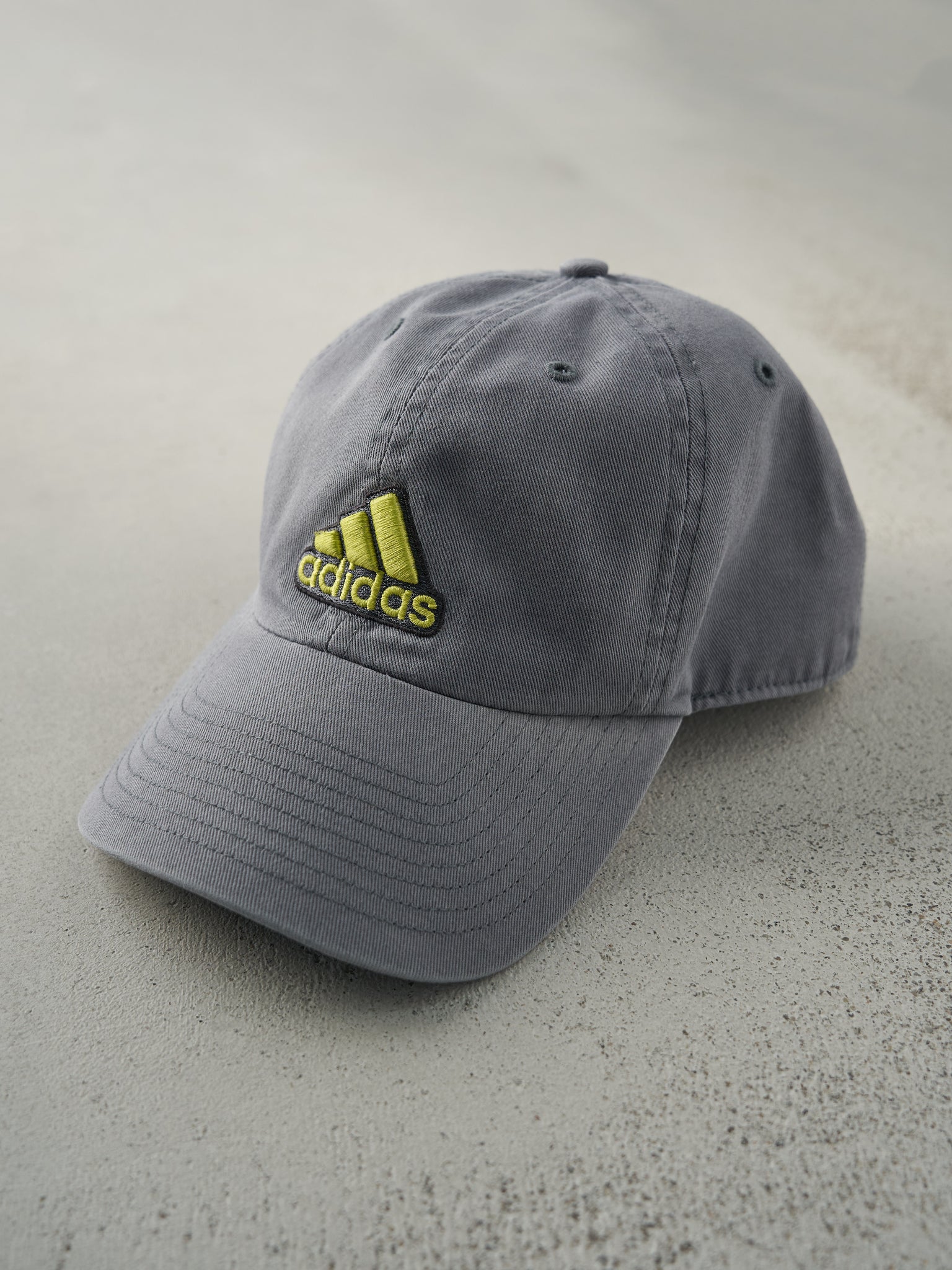 Vintage Y2K Grey Embroidered Adidas Logo Strap Back Hat