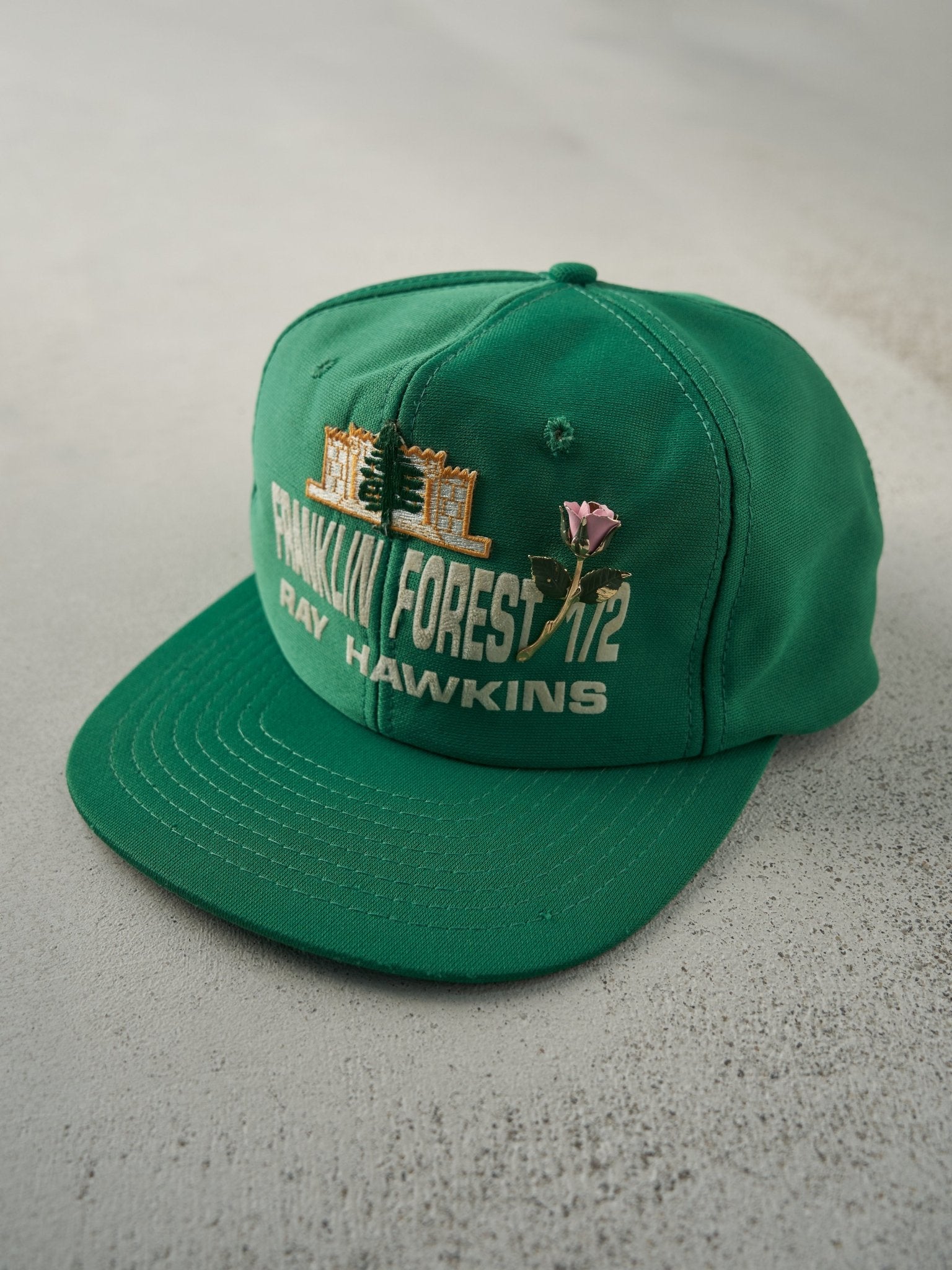 Vintage 80s Green Franklin Forest 172 Snapback Hat