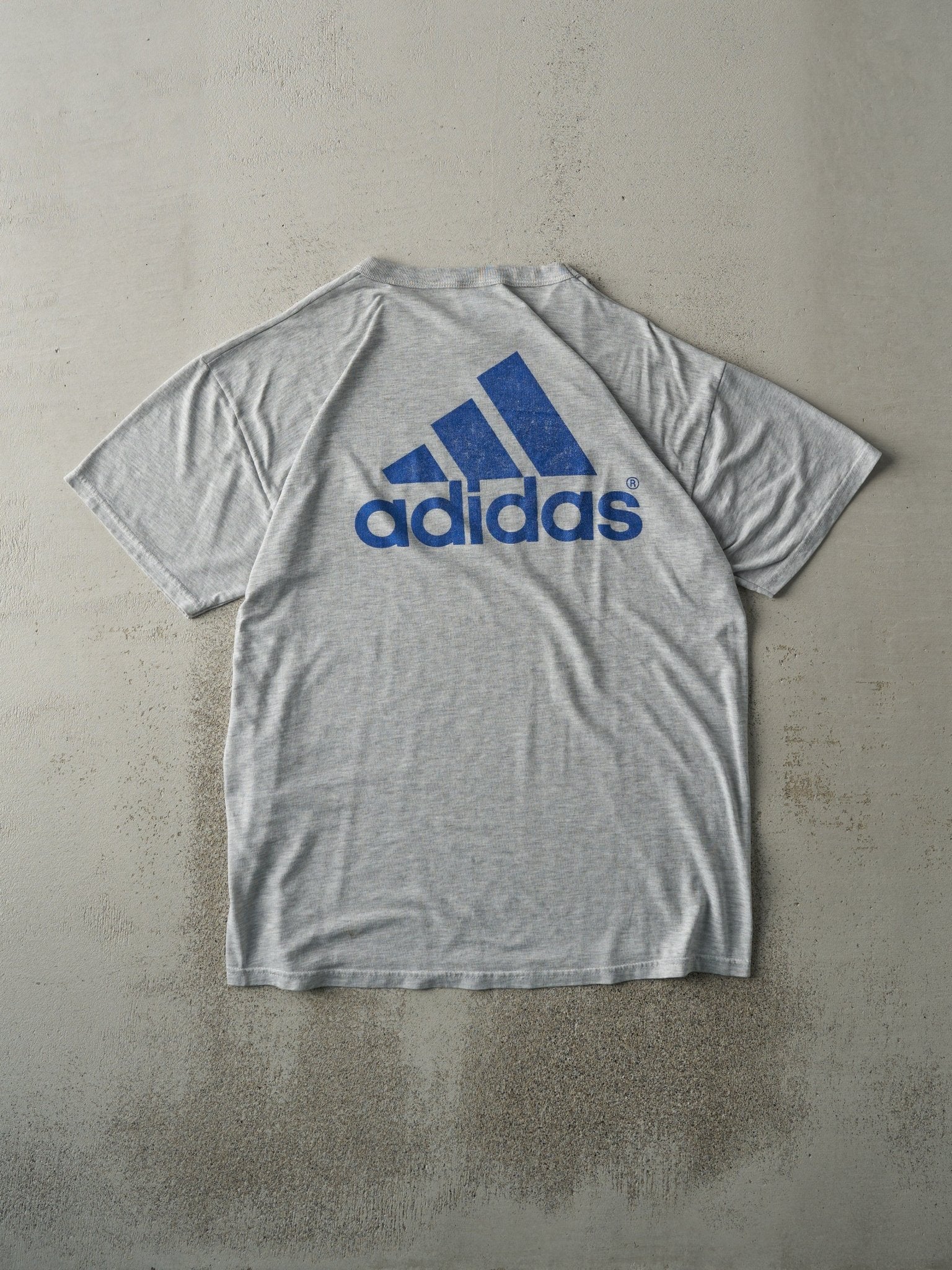 Vintage 90s Grey Russell Athletics SWU Soccer Adidas Tee (M/L)