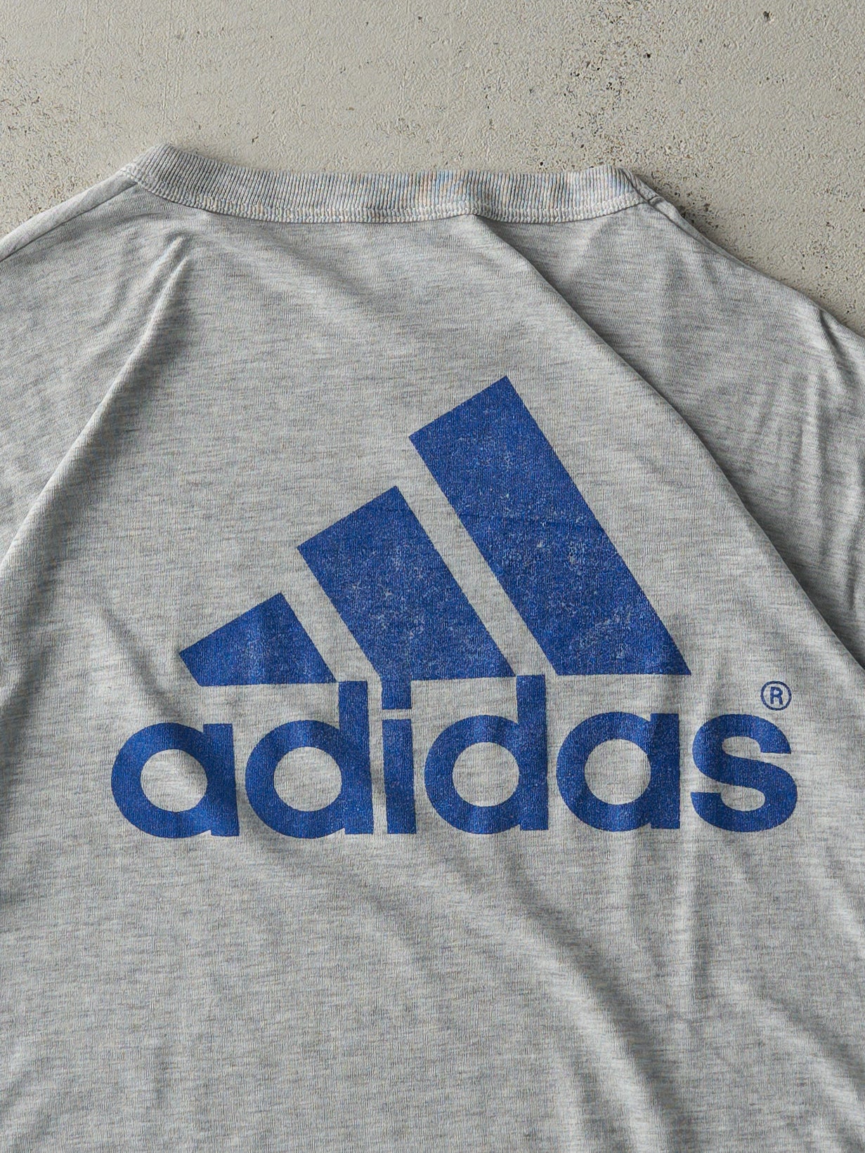 Vintage 90s Grey Russell Athletics SWU Soccer Adidas Tee (M/L)
