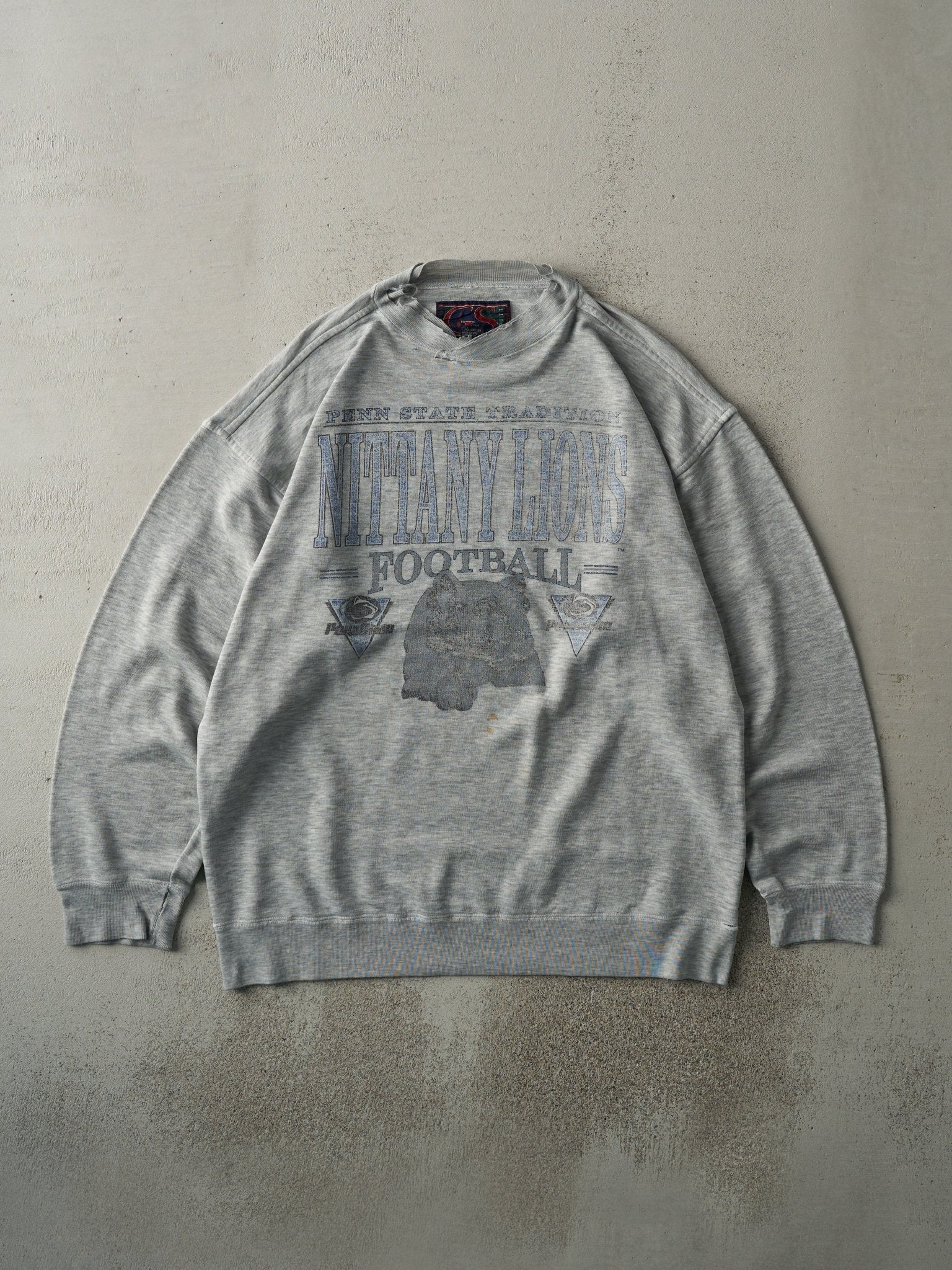 Vintage 90s Grey Penn State Nittany Lions Football Light Weight Crewneck (L)