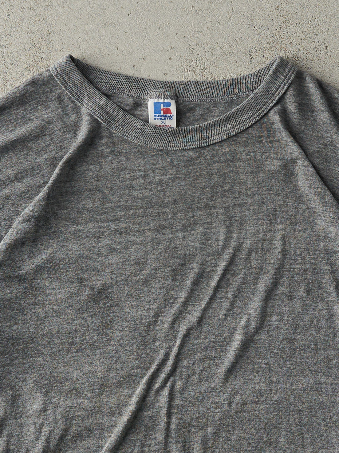 Vintage 90s Grey Russell Athletics Blank Tee (M/L)