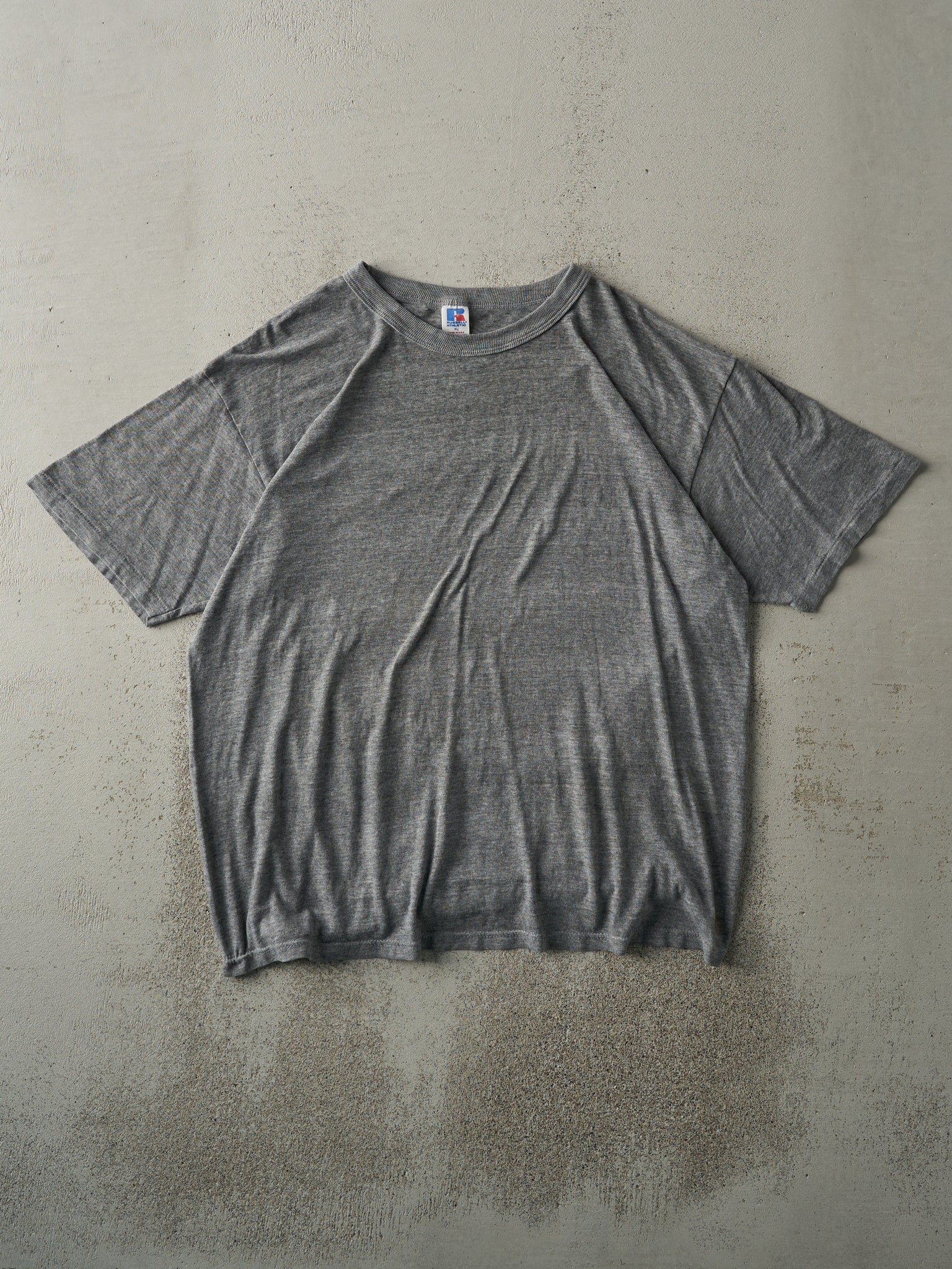 Vintage 90s Grey Russell Athletics Blank Tee (M/L)