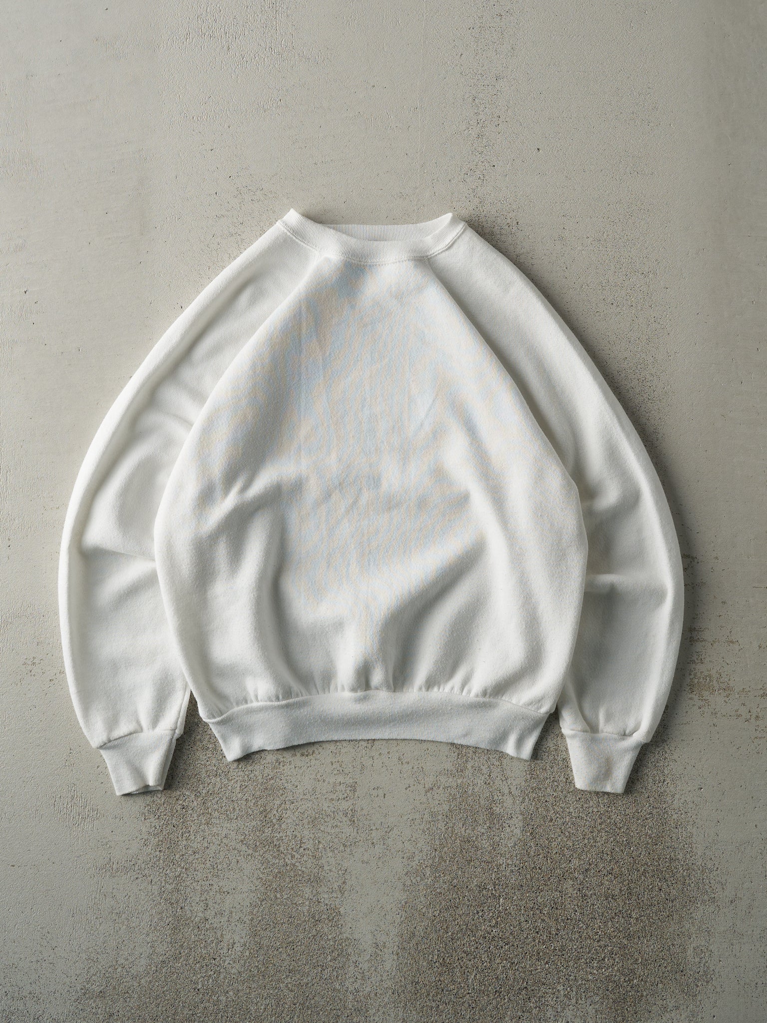 Vintage 90s White Blank Boxy Crewneck (M)