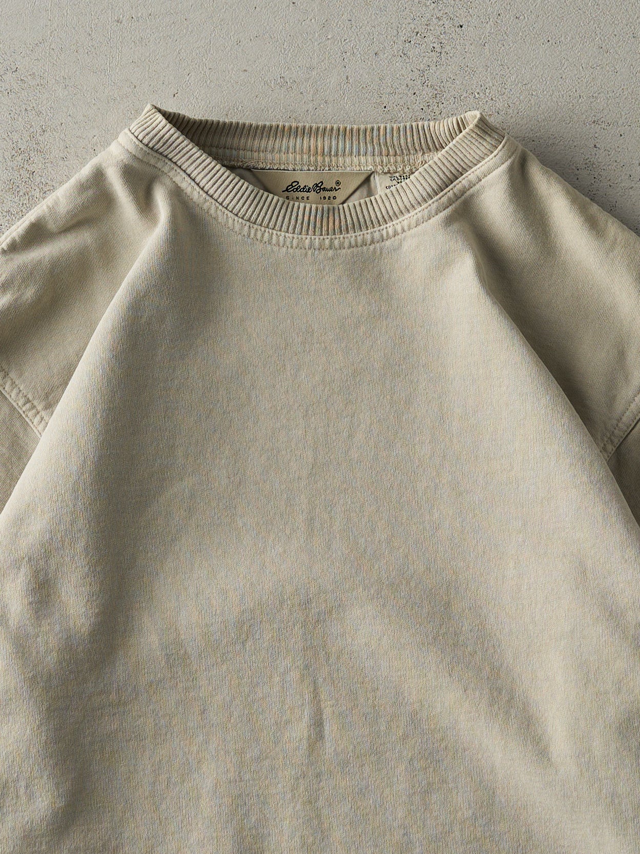 Vintage 90s Beige Eddie Bauer Blank Crewneck (L)