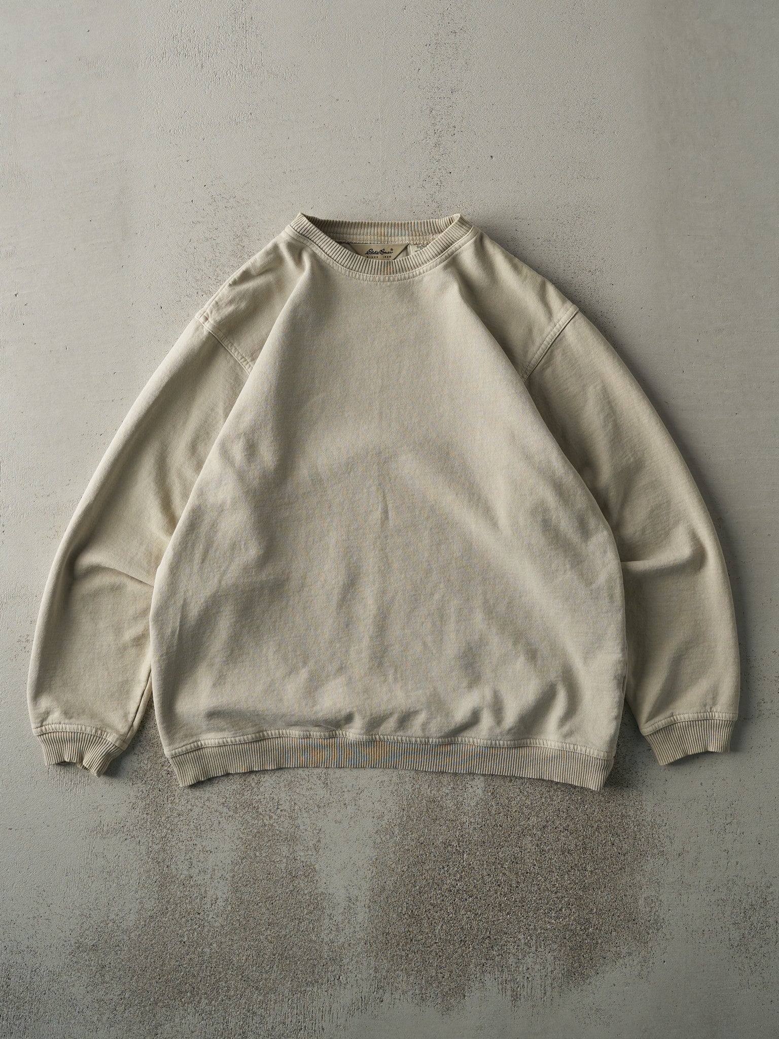 Vintage 90s Beige Eddie Bauer Blank Crewneck (L)