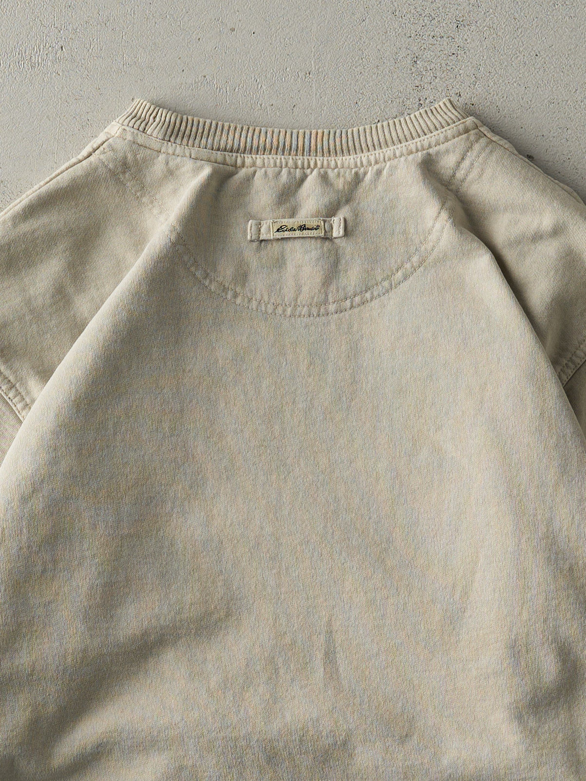 Vintage 90s Beige Eddie Bauer Blank Crewneck (L)