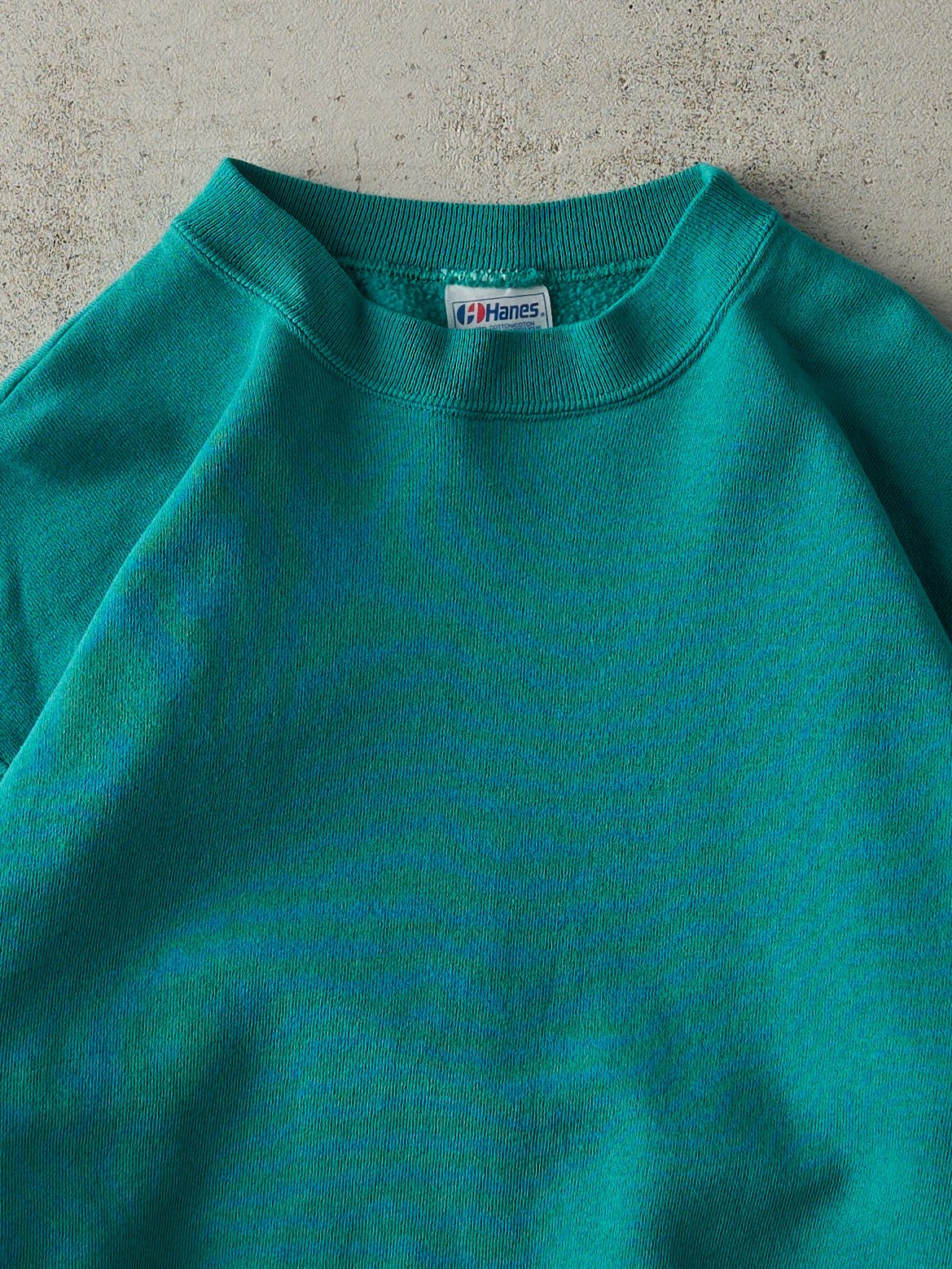 Vintage 80's Teal Blank Crewneck (M)