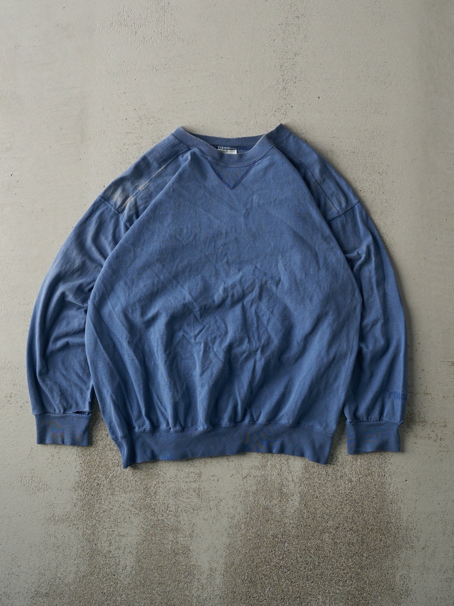 Vintage 90s Blue Blank Light Weight Crewneck (M)