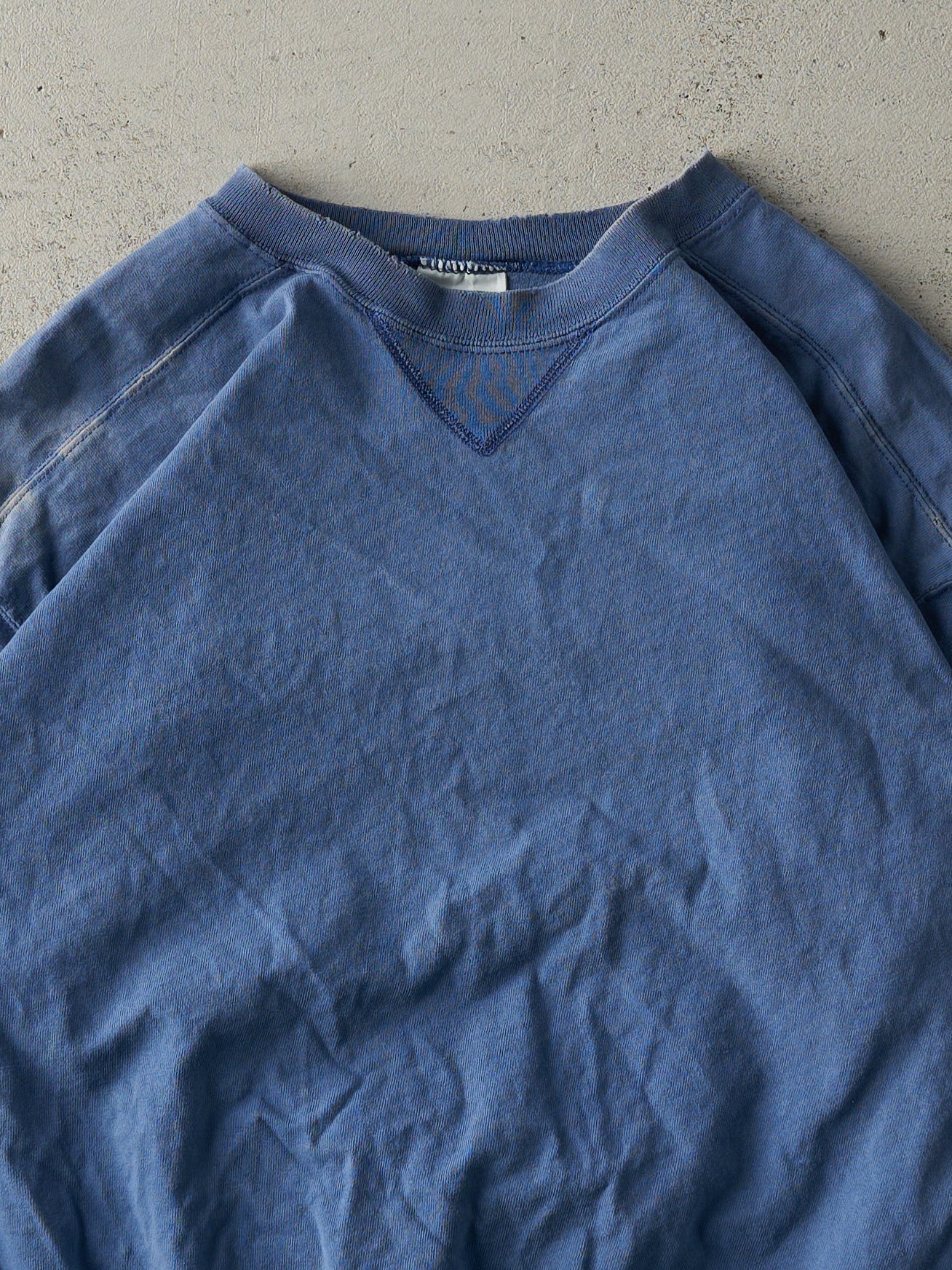 Vintage 90s Blue Blank Light Weight Crewneck (M)