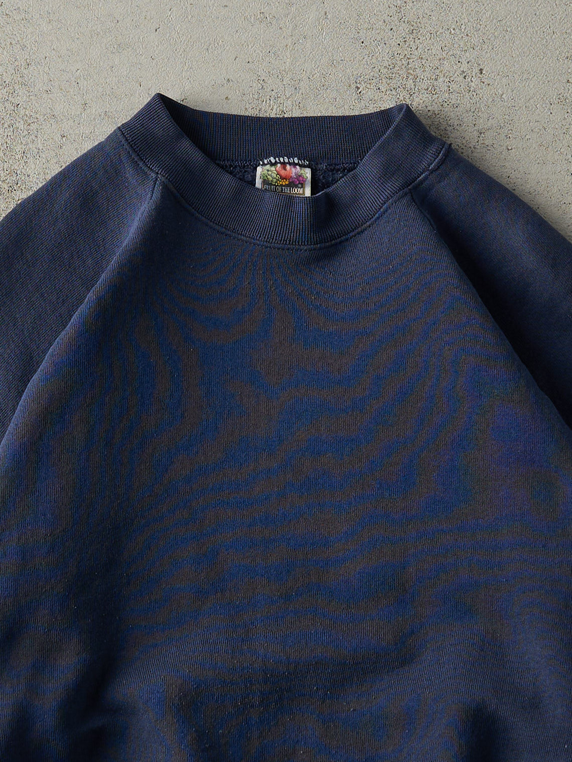 Vintage 90s Navy Blue Blank Crewneck (M)