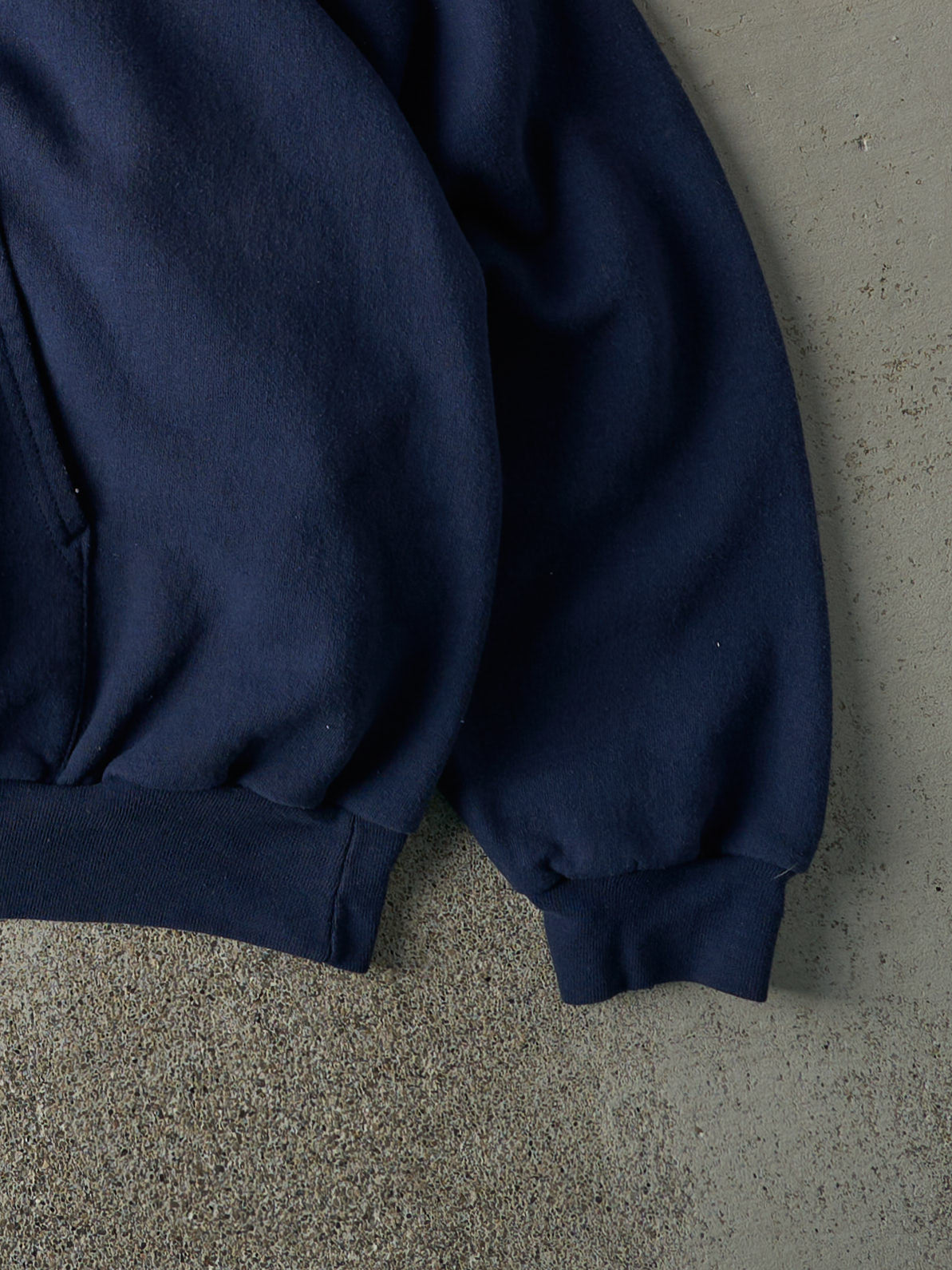 Vintage Y2K Navy Blue Blank Hoodie (L)