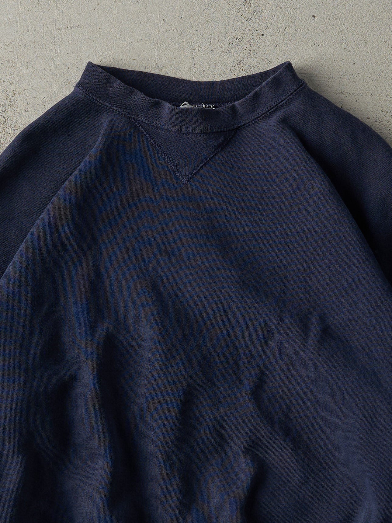 Vintage 90s Navy Blue Blank Boxy Crewneck (L)