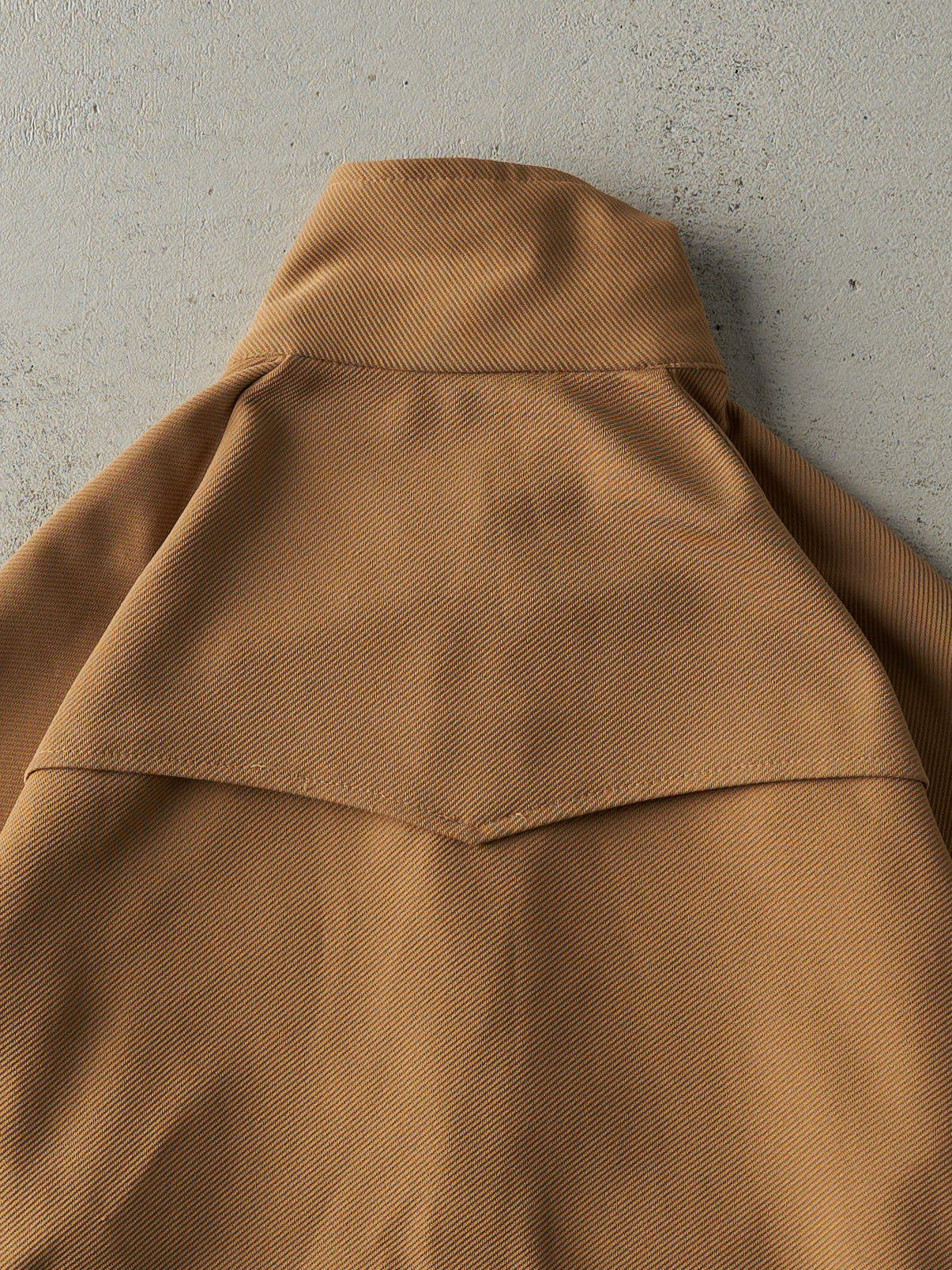 Vintage 70s Camel Textured Light Weight Harrington Jacket (M)