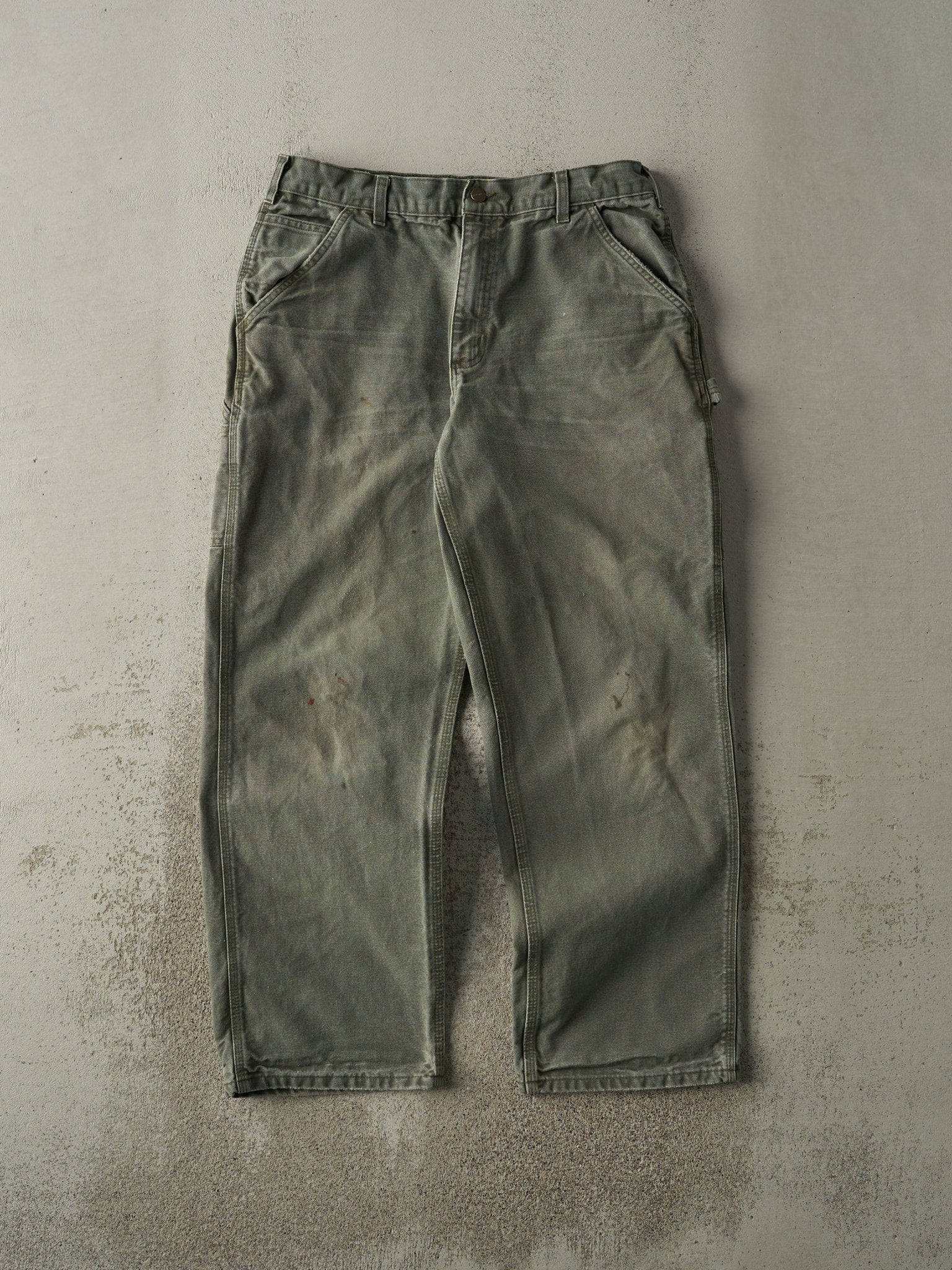 Vintage 90s Green Carhartt Carpenter Pants (33.5x29.5)