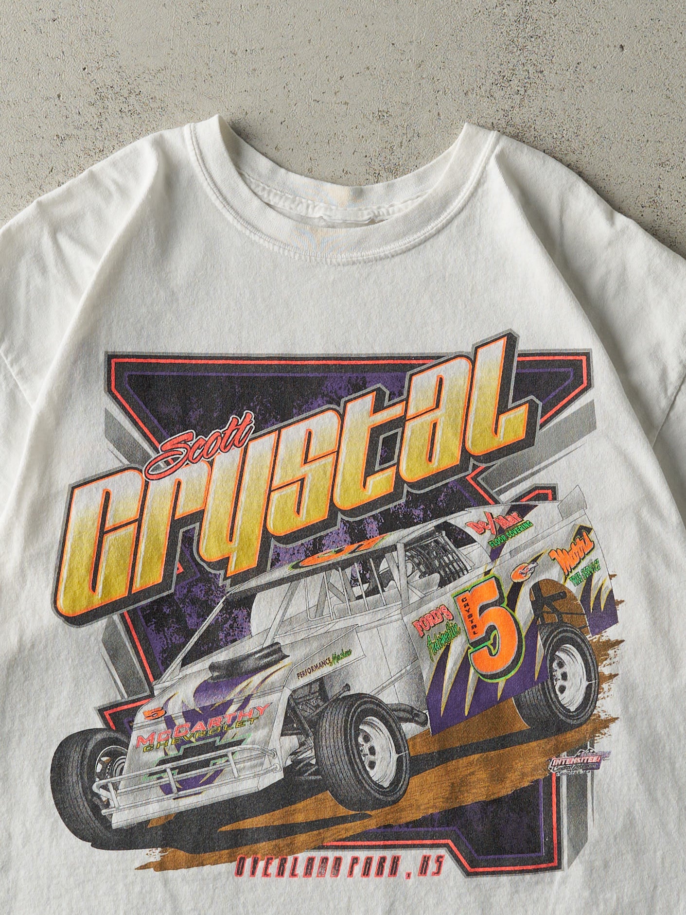 Vintage 08' White Scott Crystal Racing Tee (L)