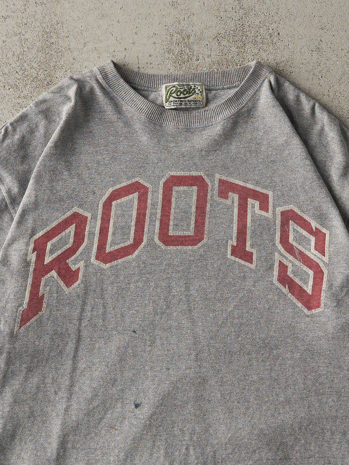 Vintage 90s Grey Roots Logo Boxy Tee (L)
