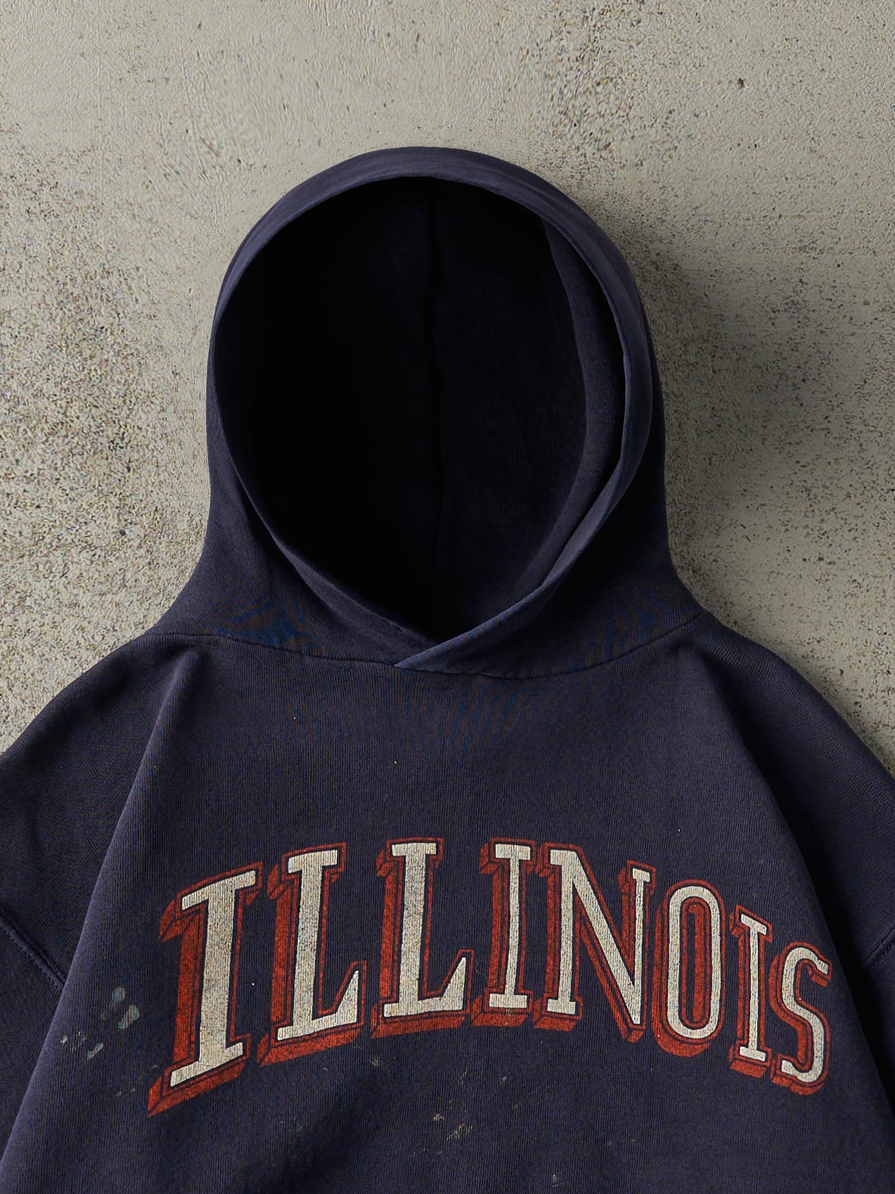 Vintage 90s Navy Blue University of Illinois Russell Athletic Hoodie (M)