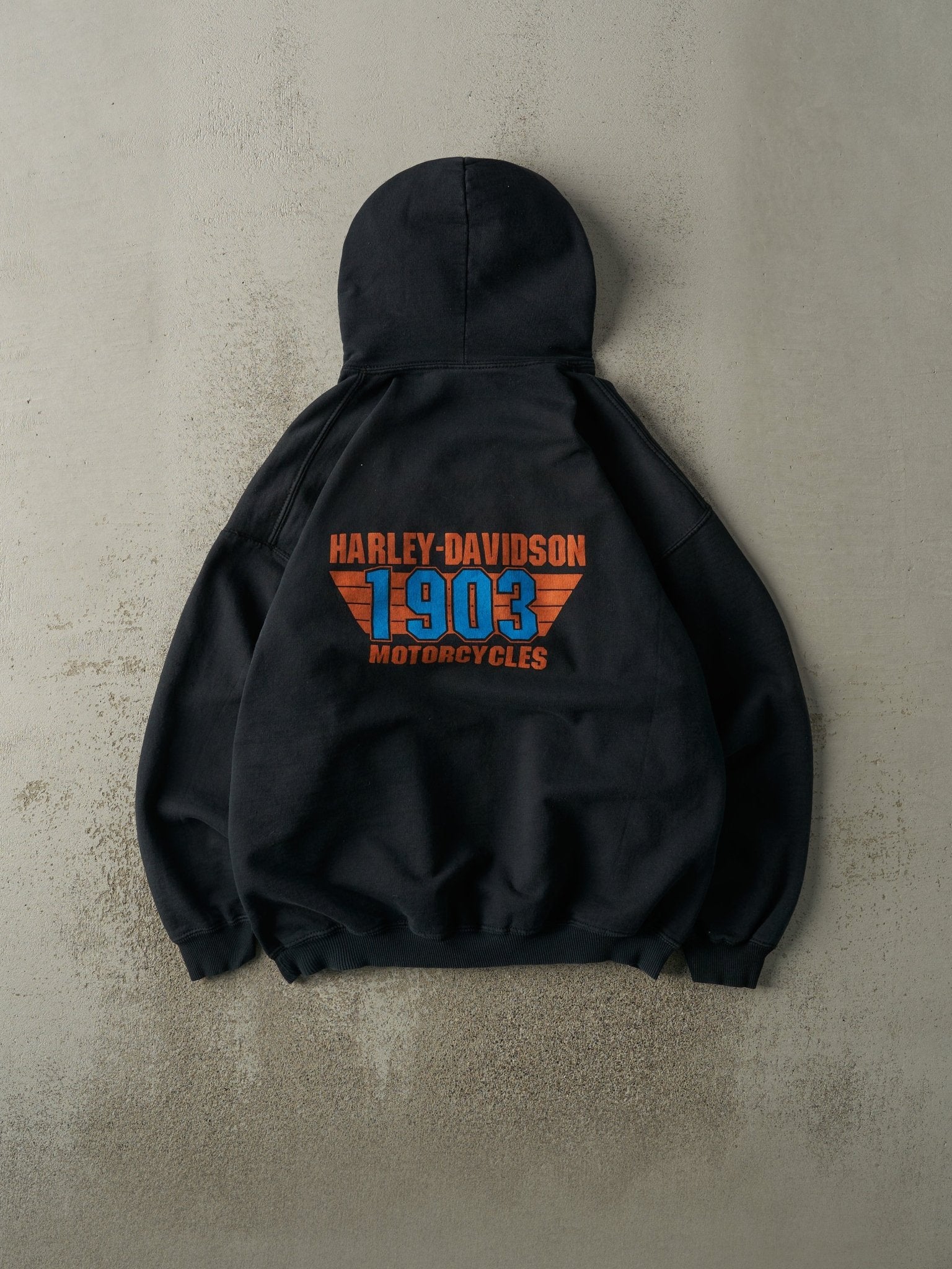 Vintage Y2K Black Harley Davidson Hoodie (L)
