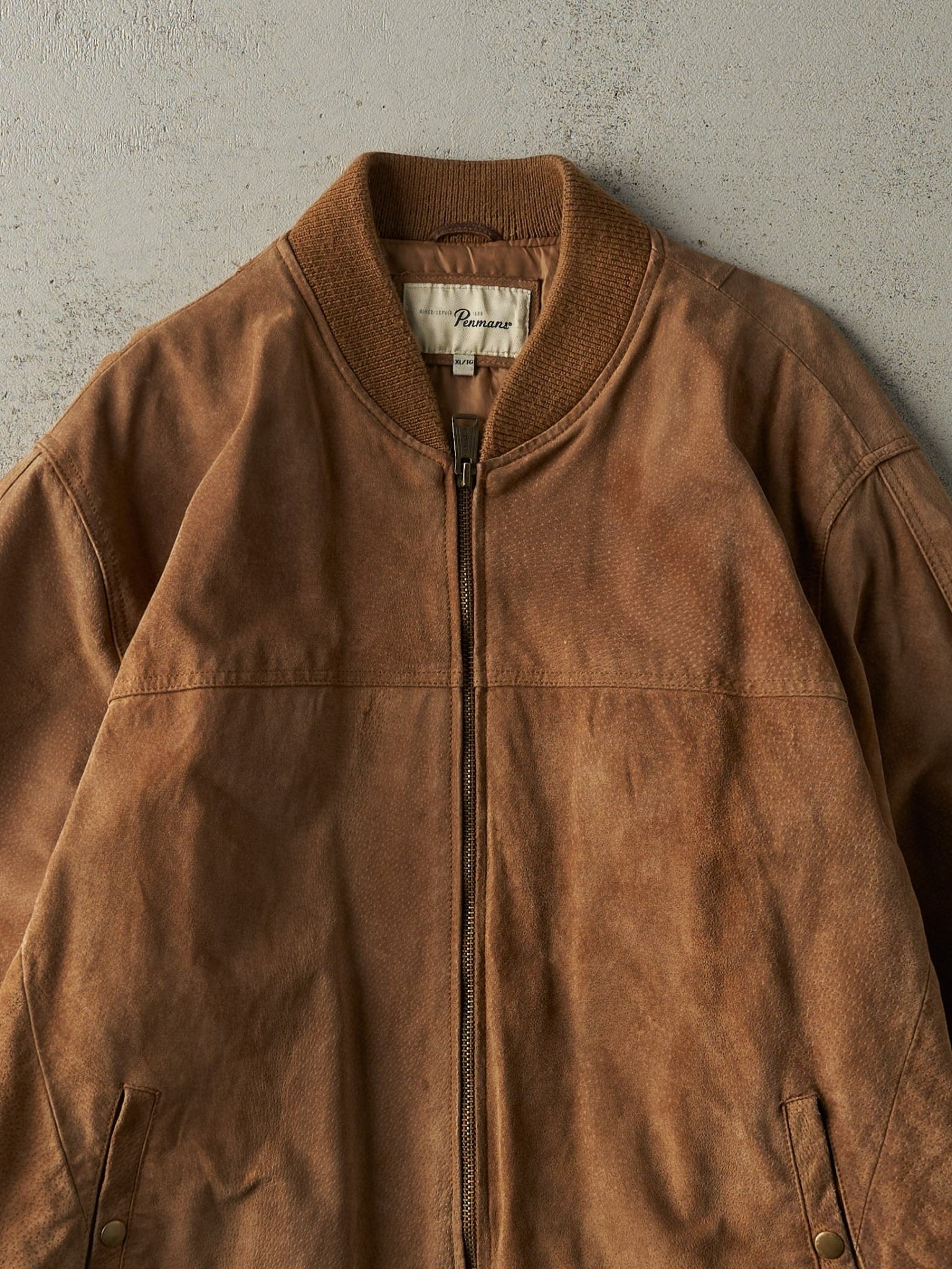 Vintage 90s Brown Suede Bomber Jacket (XL/XXL) – Rebalance Vintage Vintage 90s Brown Suede Bomber Jacket (XL/XXL) – Rebalance Vintage