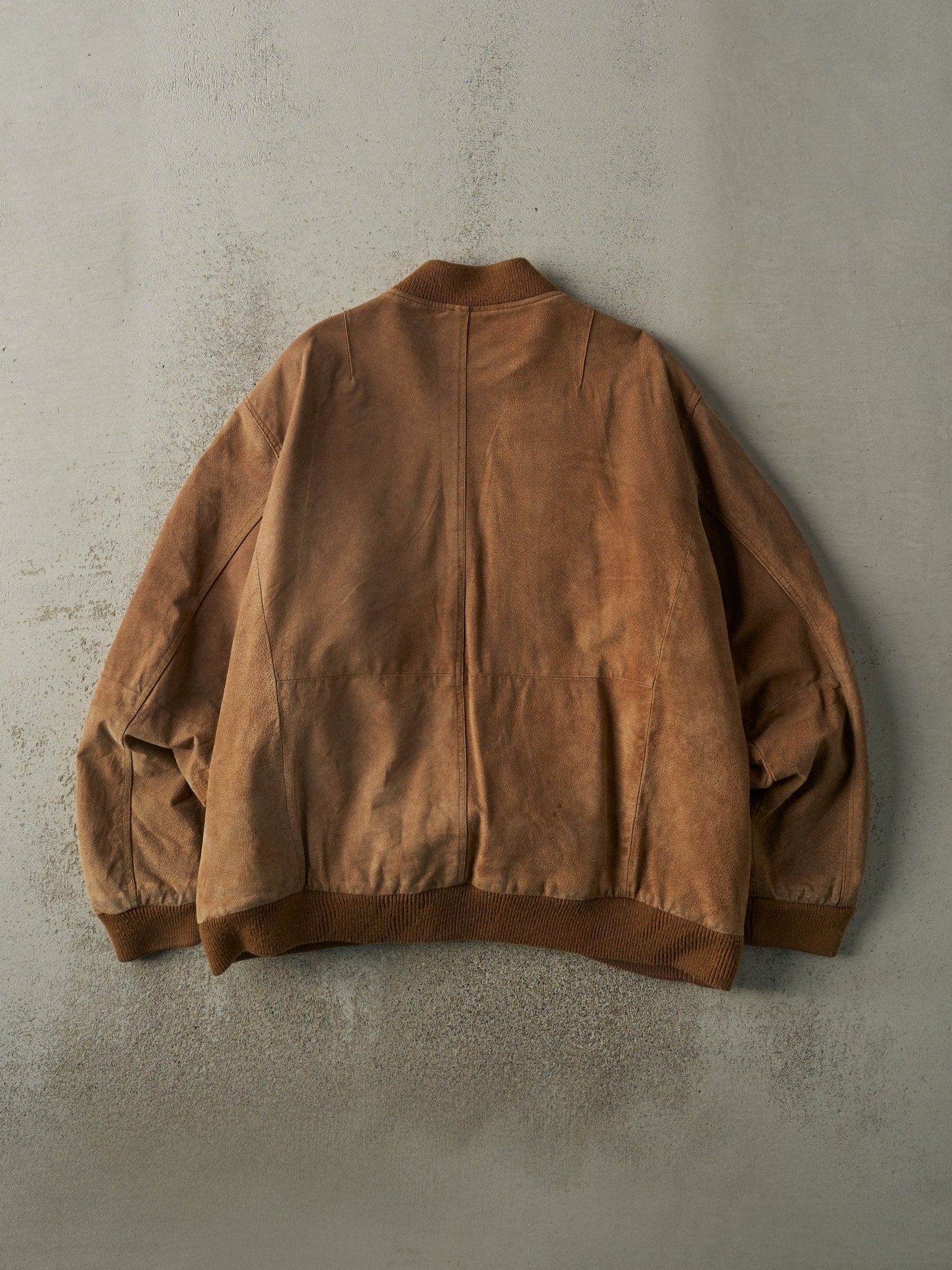 Vintage 90s Brown Suede Bomber Jacket (XL/XXL) – Rebalance Vintage