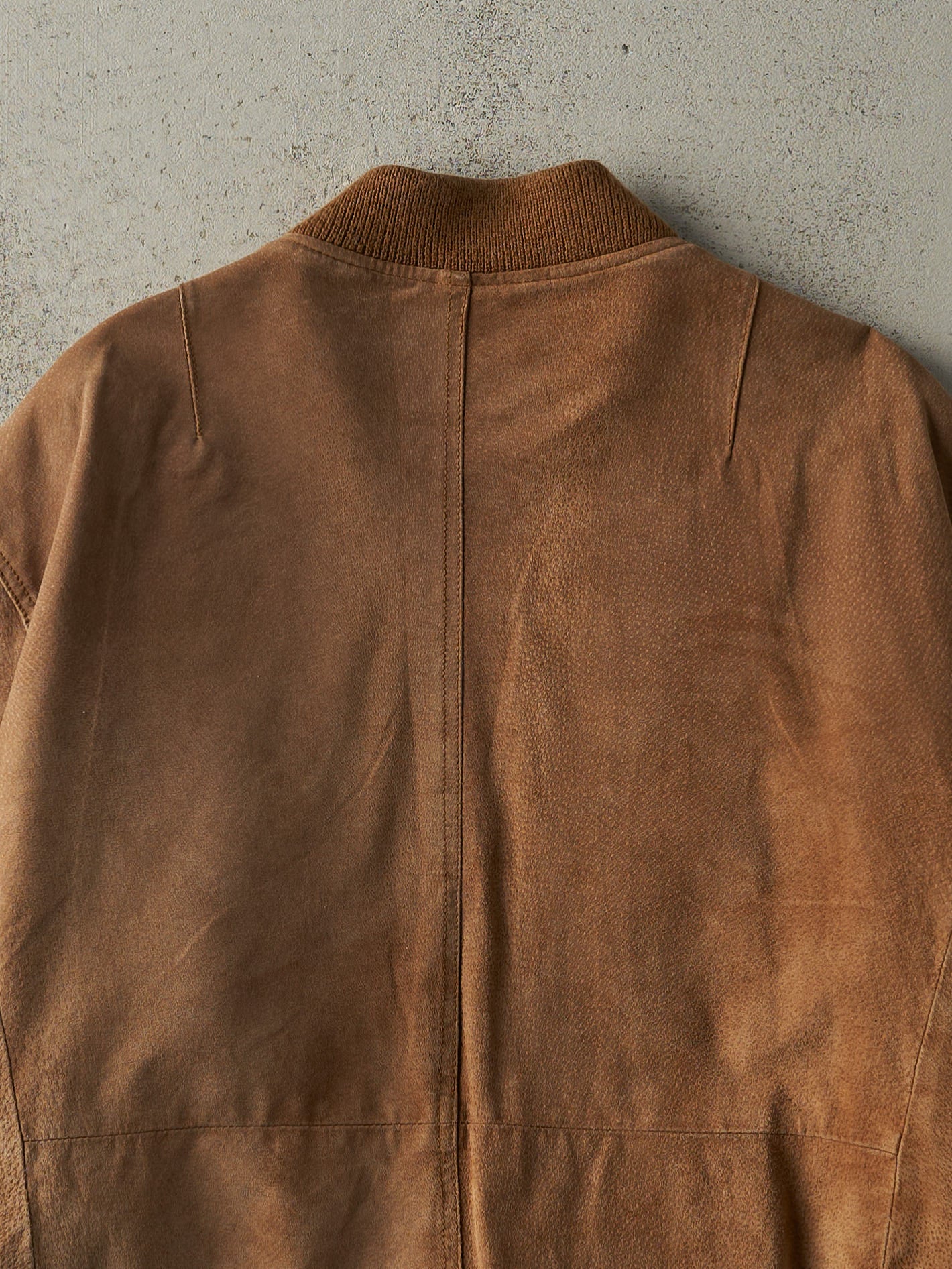 Vintage 90s Brown Suede Bomber Jacket (XL/XXL) – Rebalance Vintage