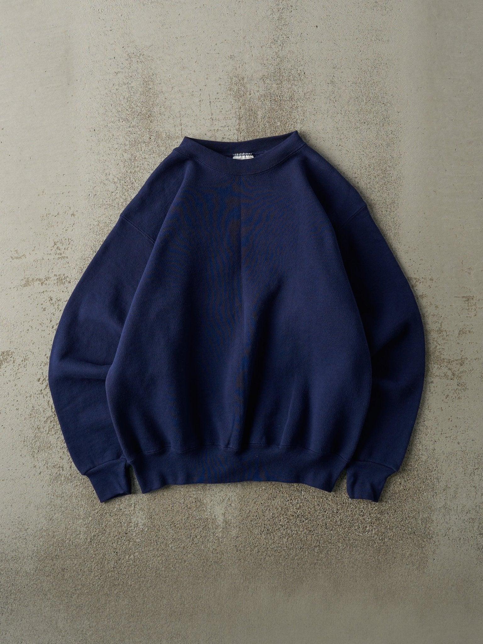 Vintage 90s Navy Blue Blank Crewneck (M)