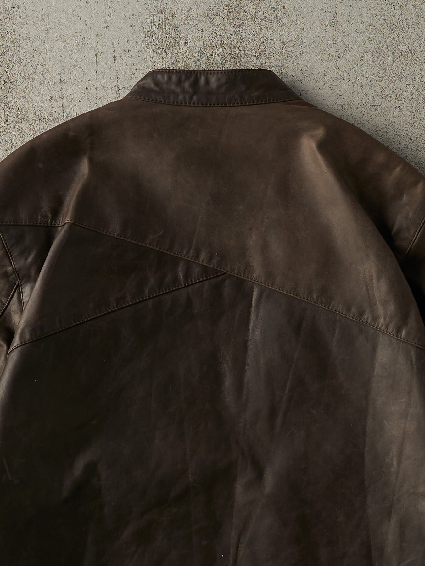 Vintage Y2K Brown Danier Soft Leather Biker Jacket (M)