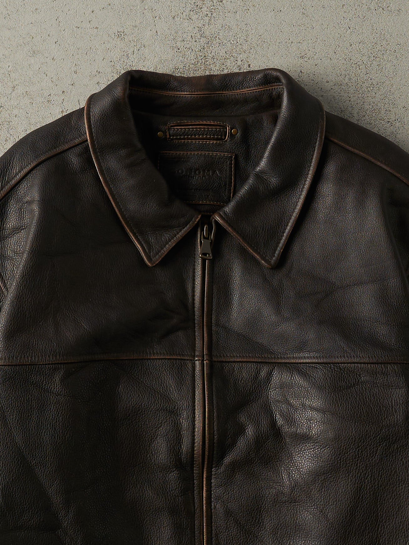 Vintage Y2K Brown Sonoma Leather Jacket (XXL) – Rebalance Vintage